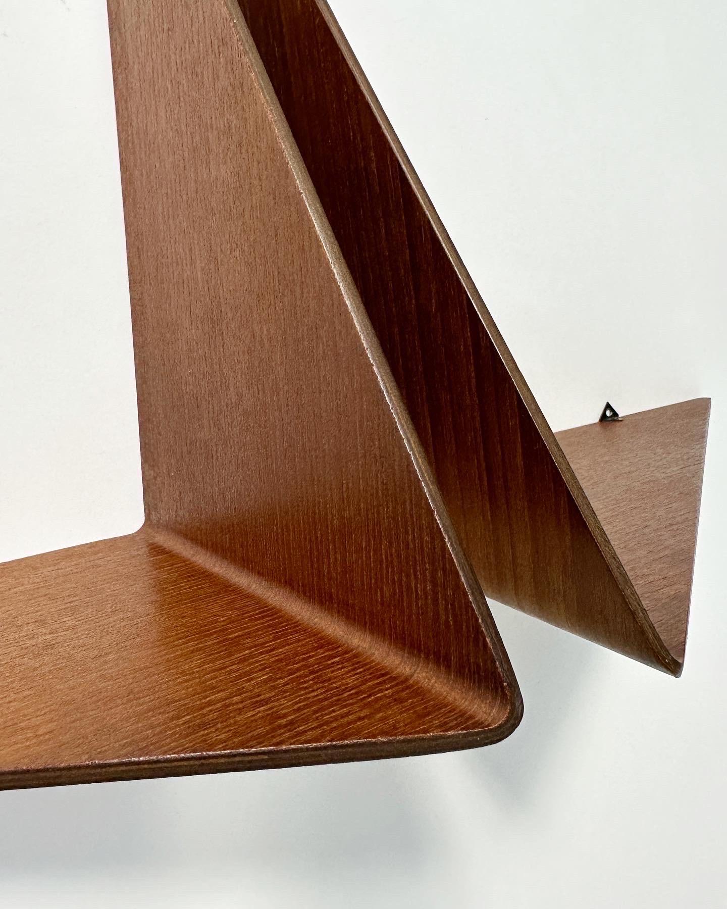 Metal Pair of Poul Cadovius Butterfly Shelf Teak Plywood Cado Royal System Denmark 50s