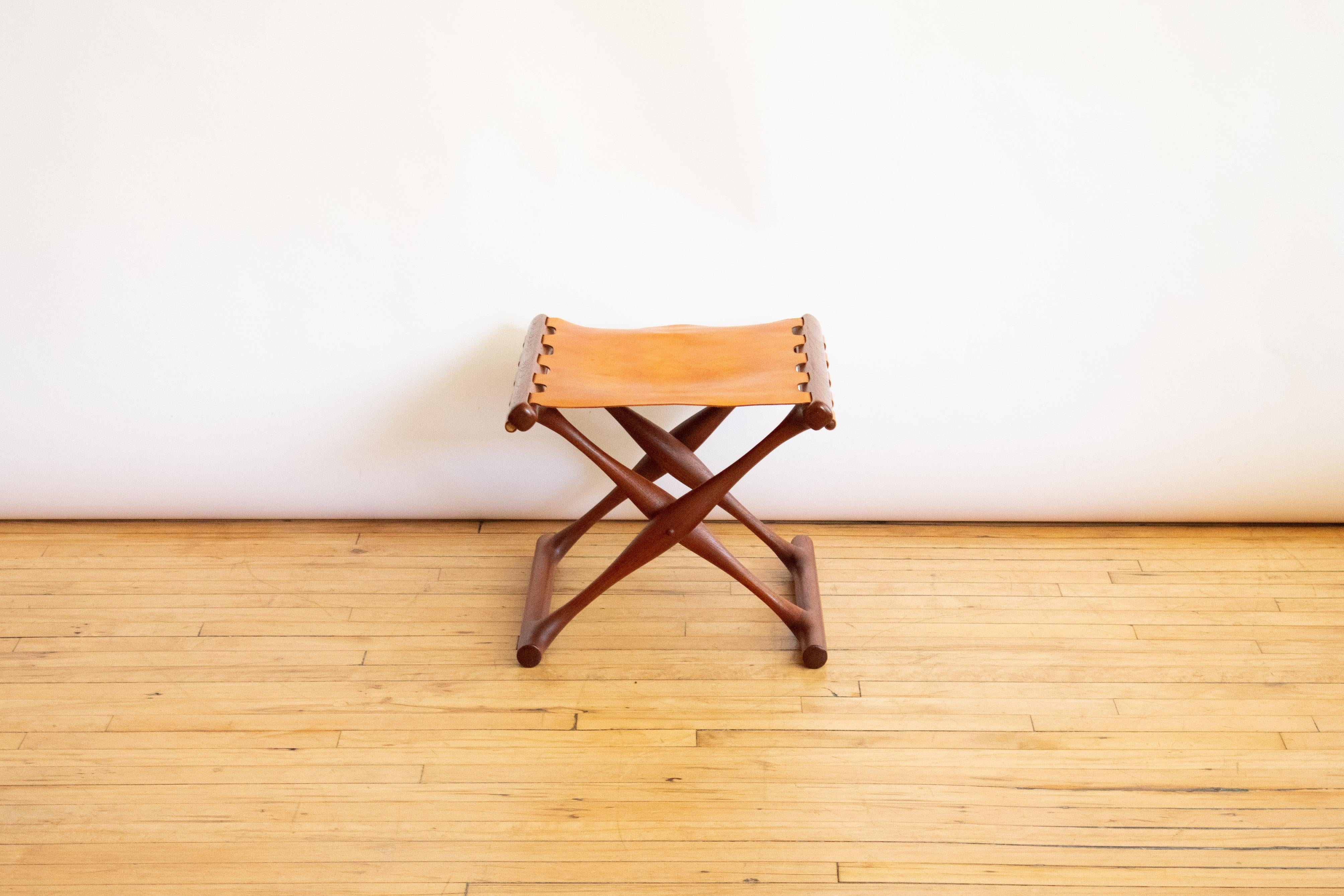 Mid-Century Modern Pair of Poul Hundevad Stools