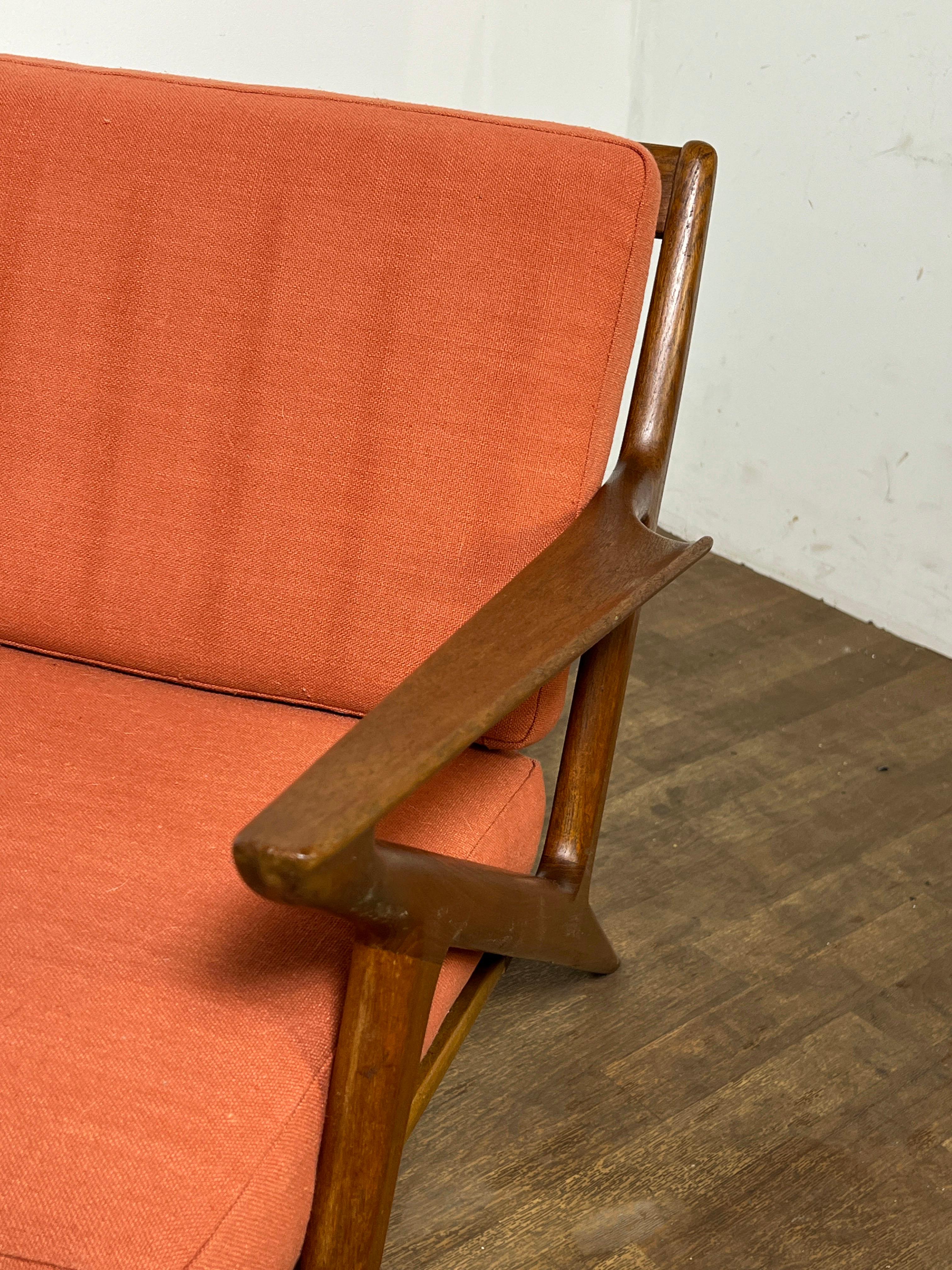 Upholstery Pair of Poul Jensen for Selig Danish Teak 