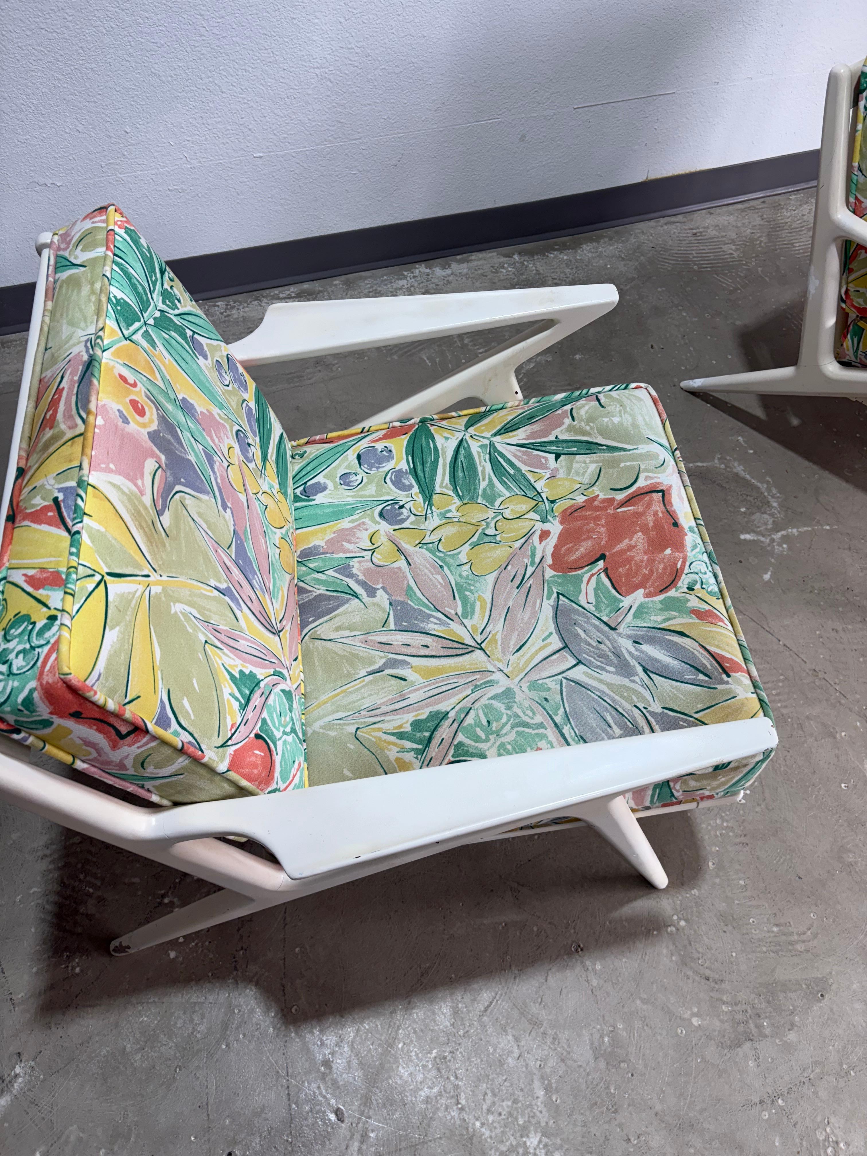 Paar Poul Jensen für Selig Z Stühle, Vintage Danish Modern im Angebot 2