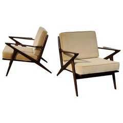 Pair of Poul Jensen 'Z' Lounge Chairs for Selig Denmark