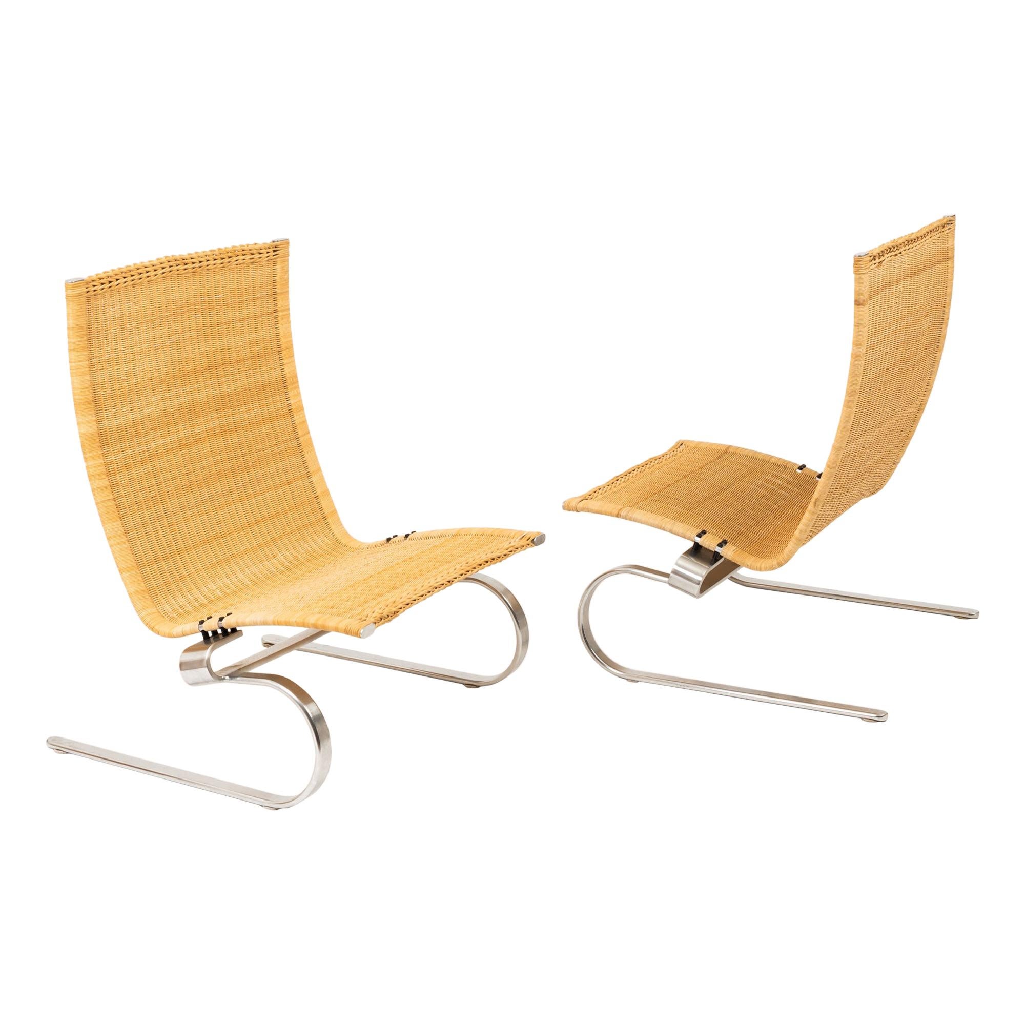 Pair of Poul Kjaerholm for Fritz Hansen PK20 Lounge Chair