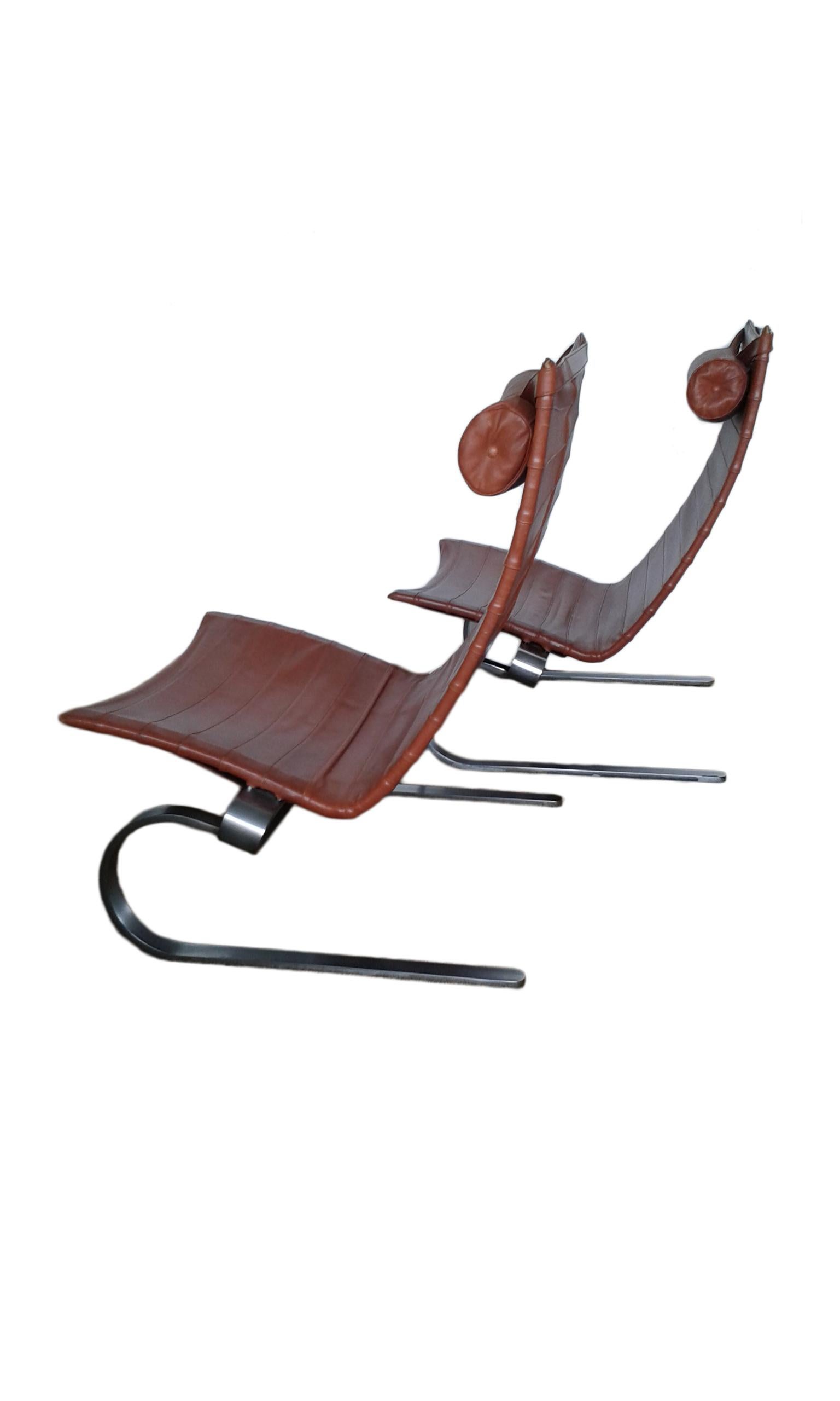 Scandinavian Modern Pair of Poul Kjærholm PK 20 Lounge Chair for E.Kold Christensen, 1960s For Sale