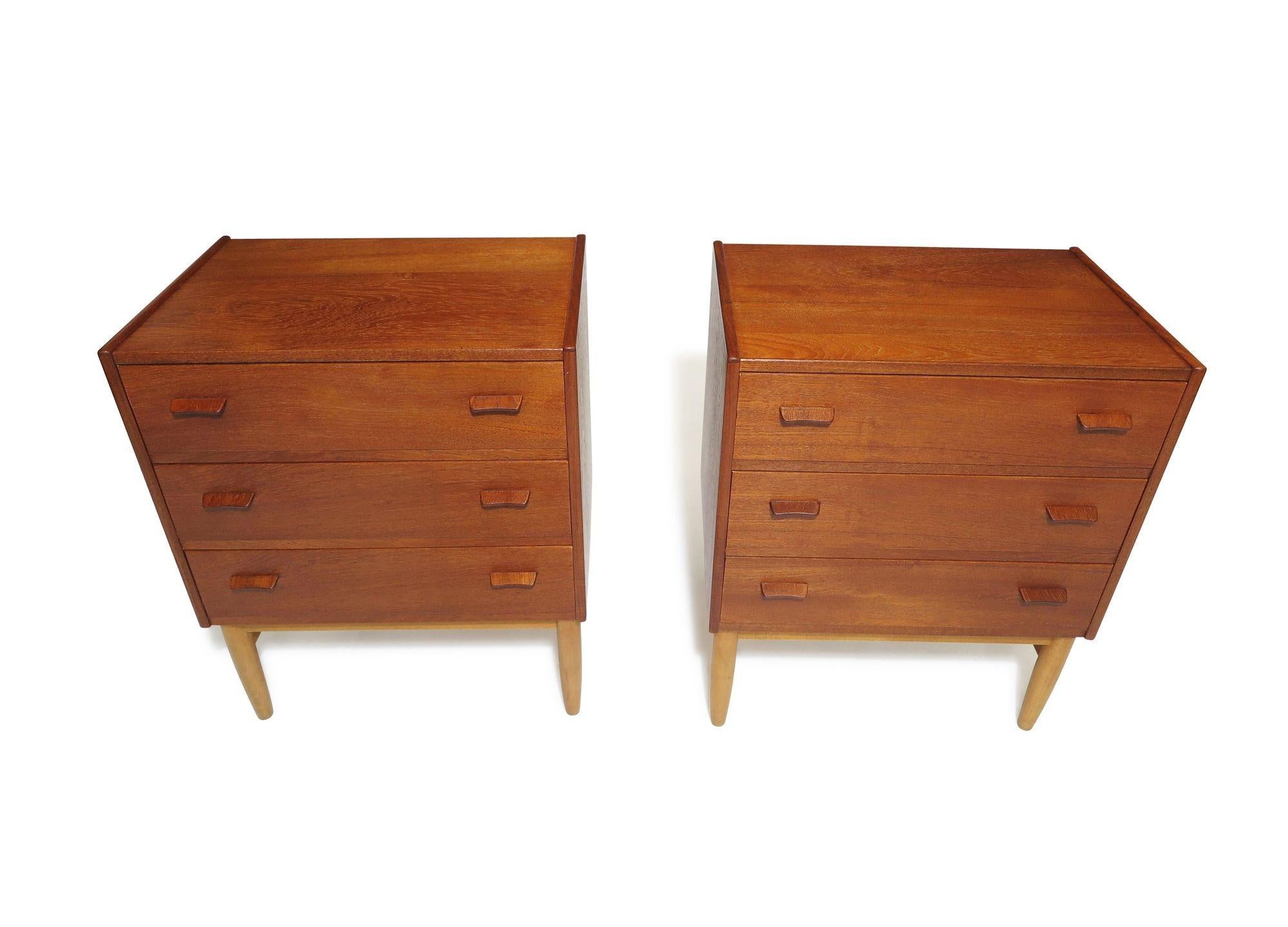 Pair of Poul M. Volther Danish Teak Night Stands 1