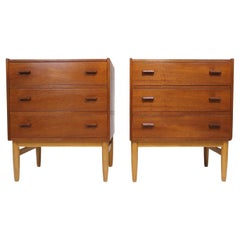 Pair of Poul M. Volther Danish Teak Night Stands