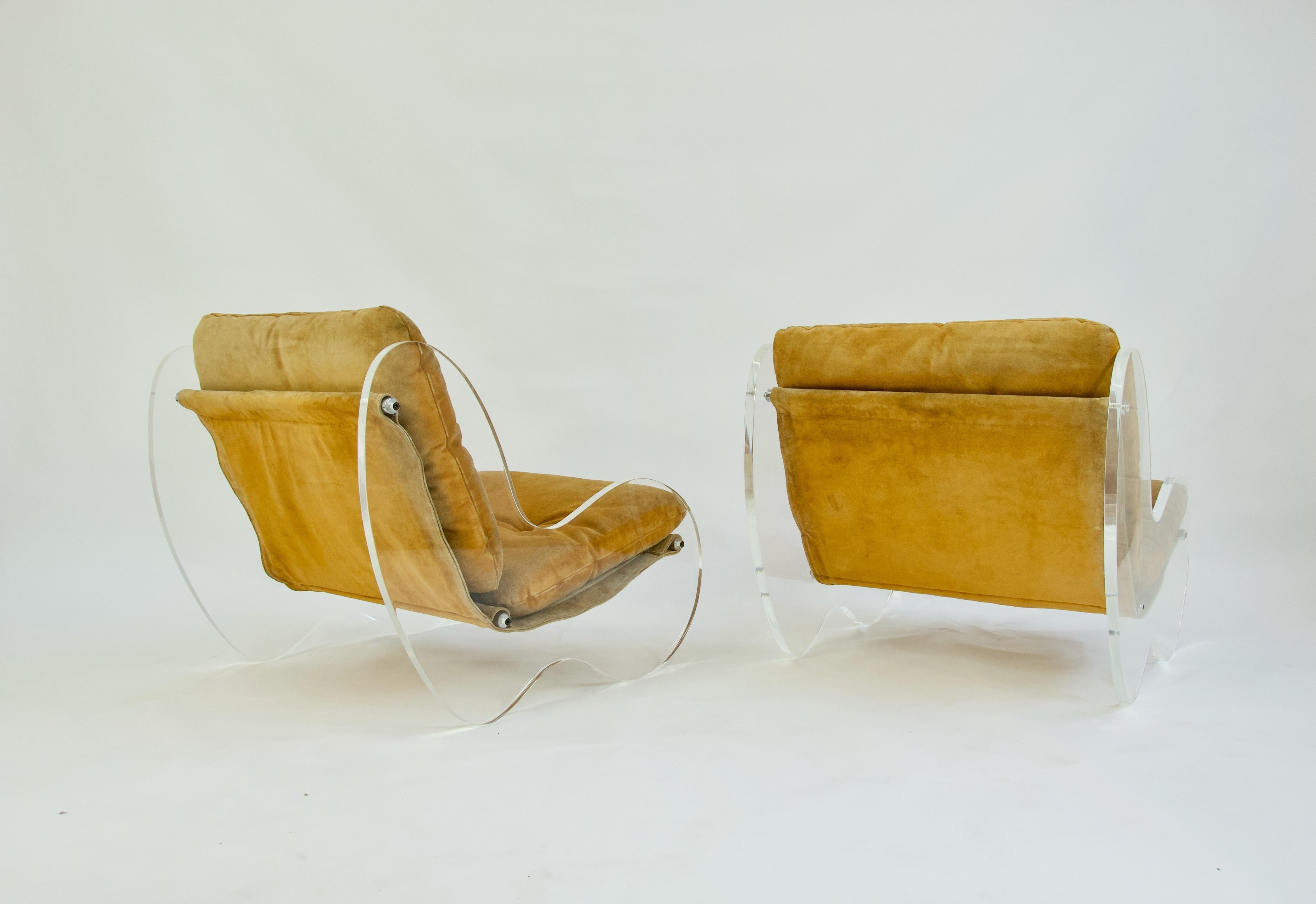 Danish Poul Norreklit Lucite Lounge Chairs