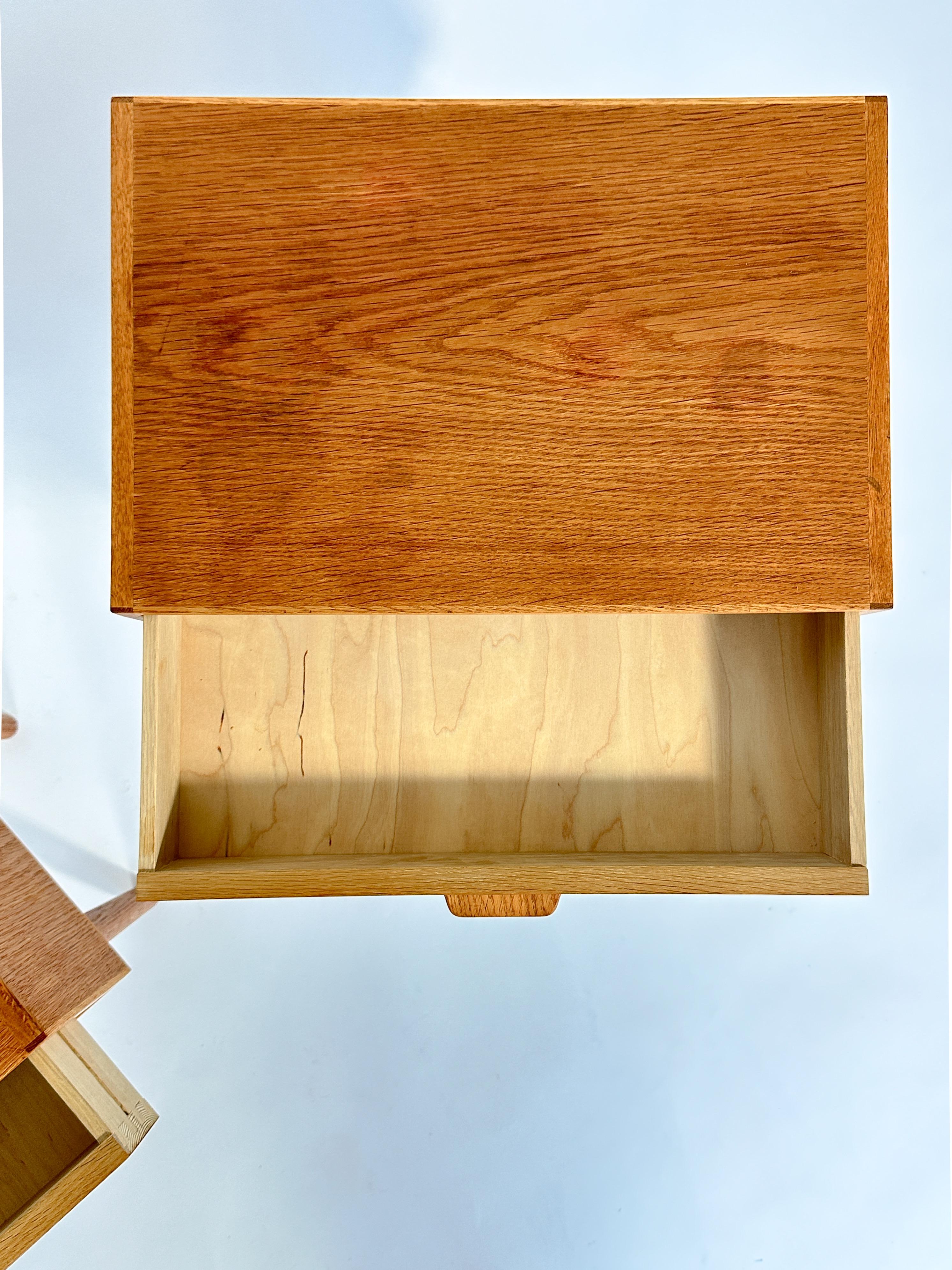 Coppia di comodini Poul Volther Oak Cassettiera Tavolino danese anni '60 in vendita 5