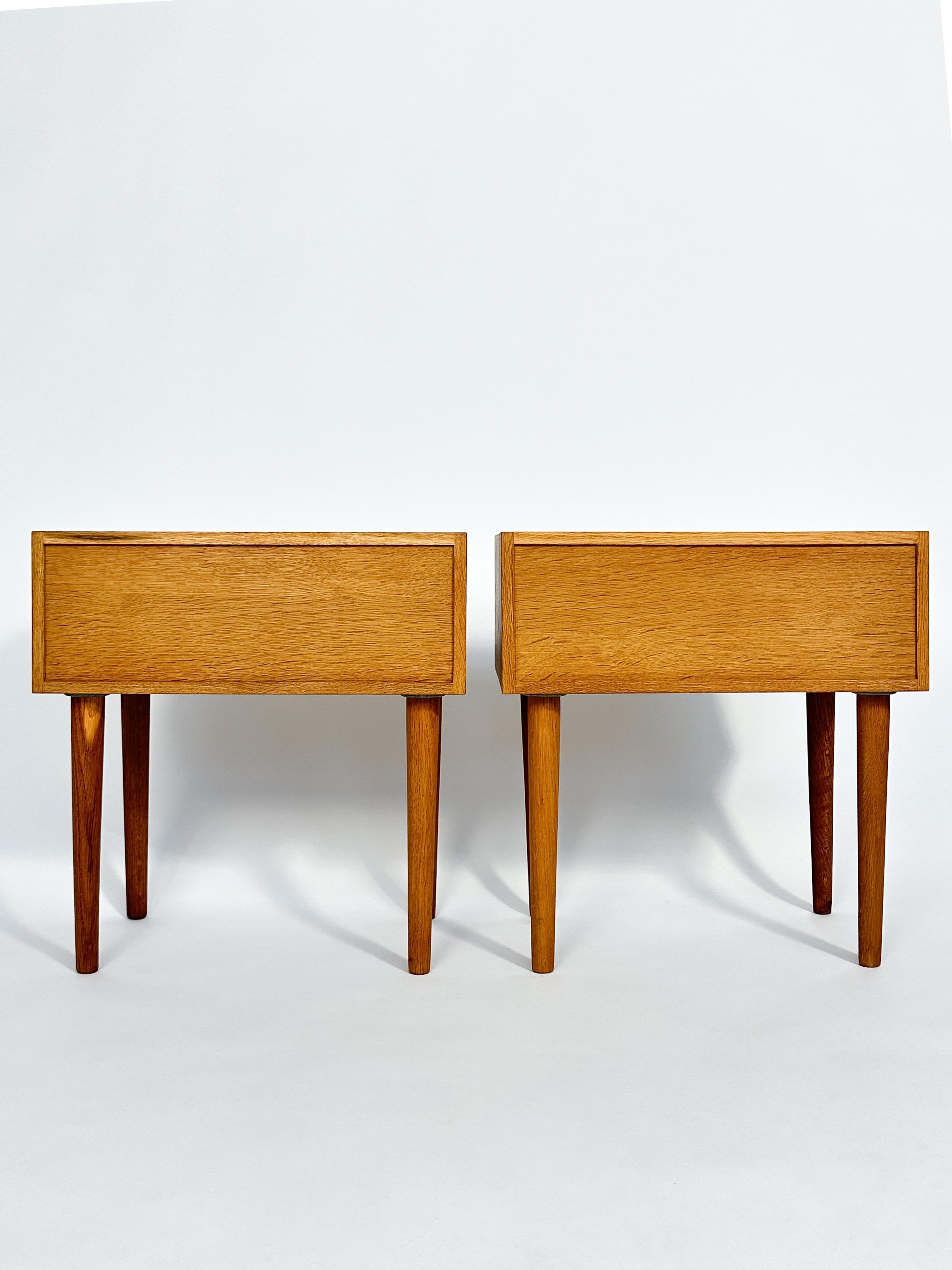Danese Coppia di comodini Poul Volther Oak Cassettiera Tavolino danese anni '60 in vendita