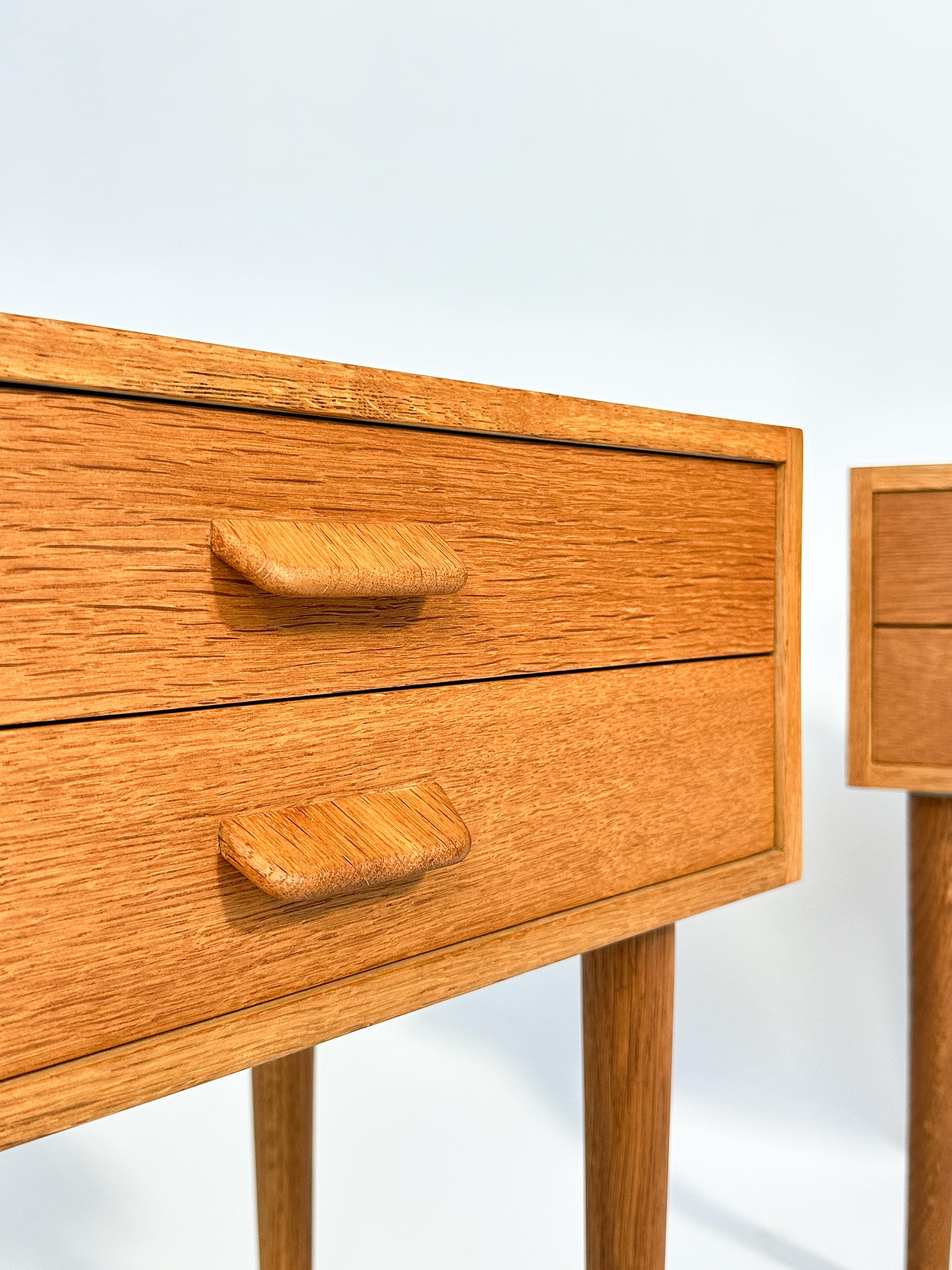 Quercia Coppia di comodini Poul Volther Oak Cassettiera Tavolino danese anni '60 in vendita