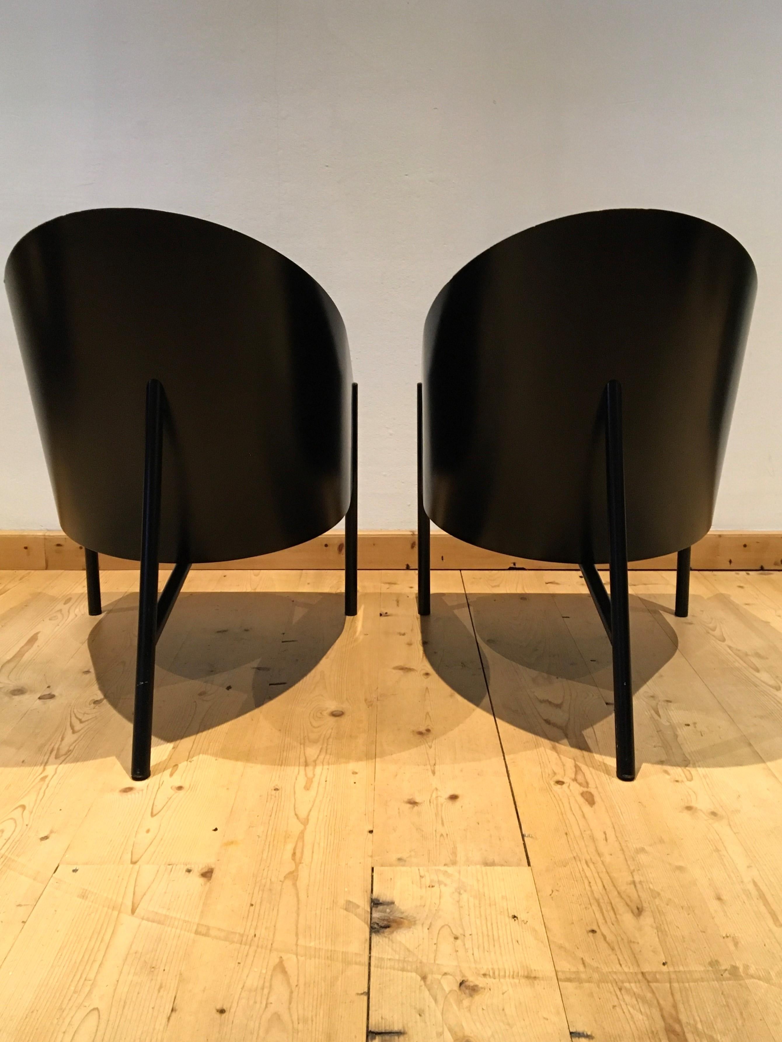Modern Pair of Pratfall Philippe Starck Lounge Chairs, Driade Aleph, Italy For Sale