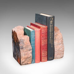 Pair of Prehistoric Large Volume Bookends, Petrified Wood, Book Rest, Geological