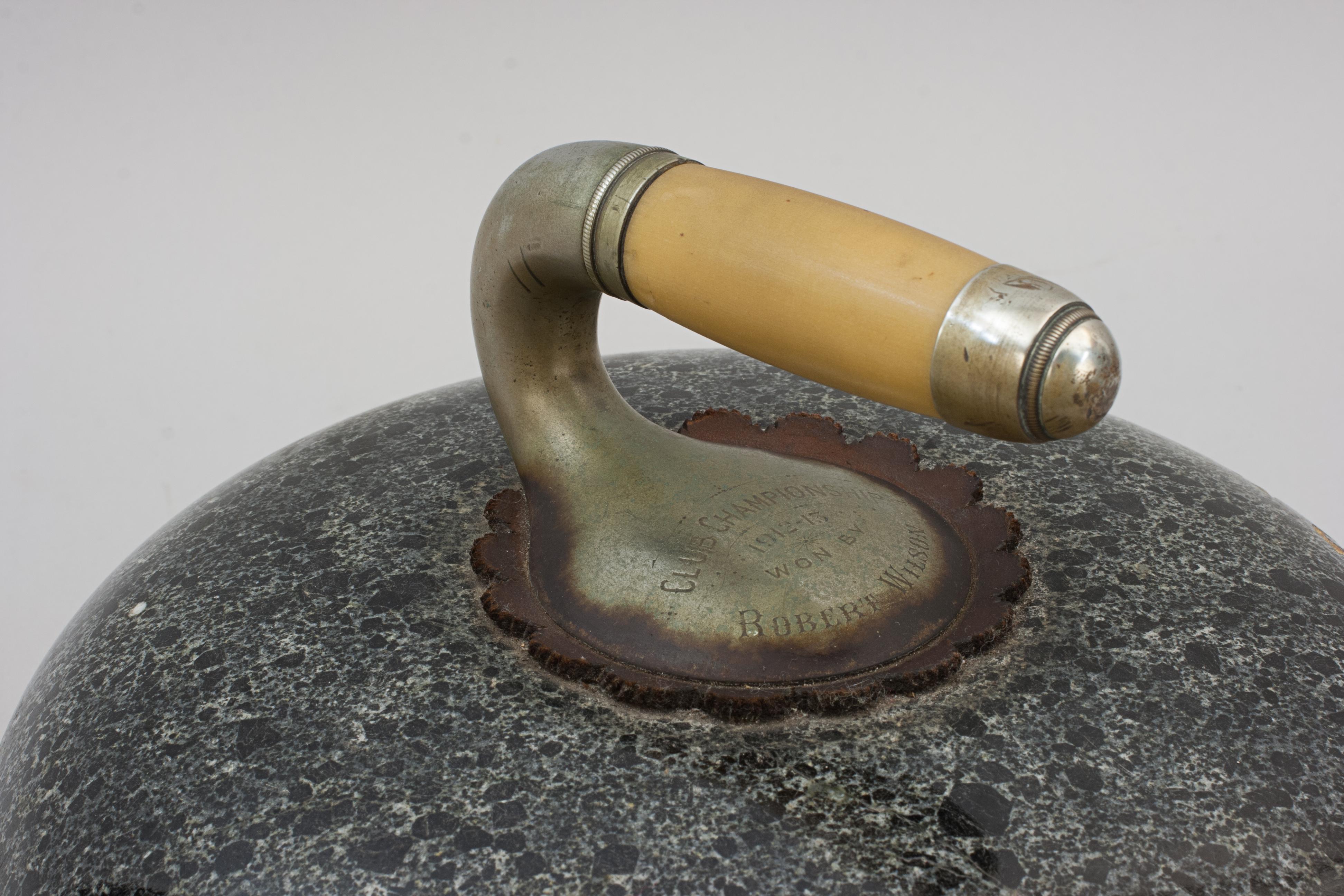 Pair of Presentation Curling Stones 9