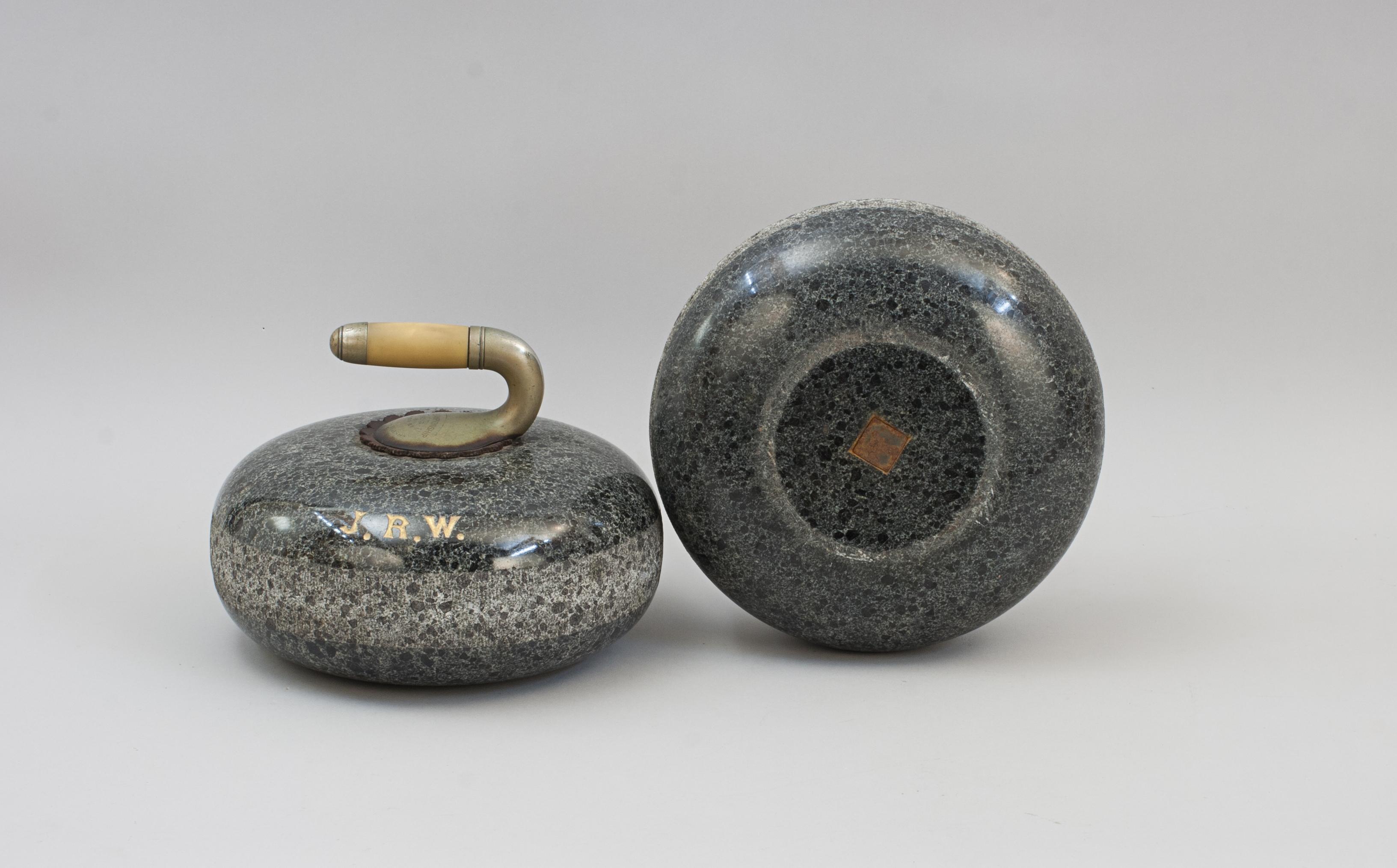 British Pair of Presentation Curling Stones