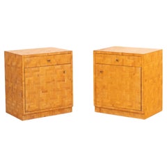 Pair of Pressed Bamboo Nightstands by Vivai del Sud, 1970