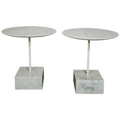 Pair of "Primavera" Marble Gueridons by Ettore Sottsass