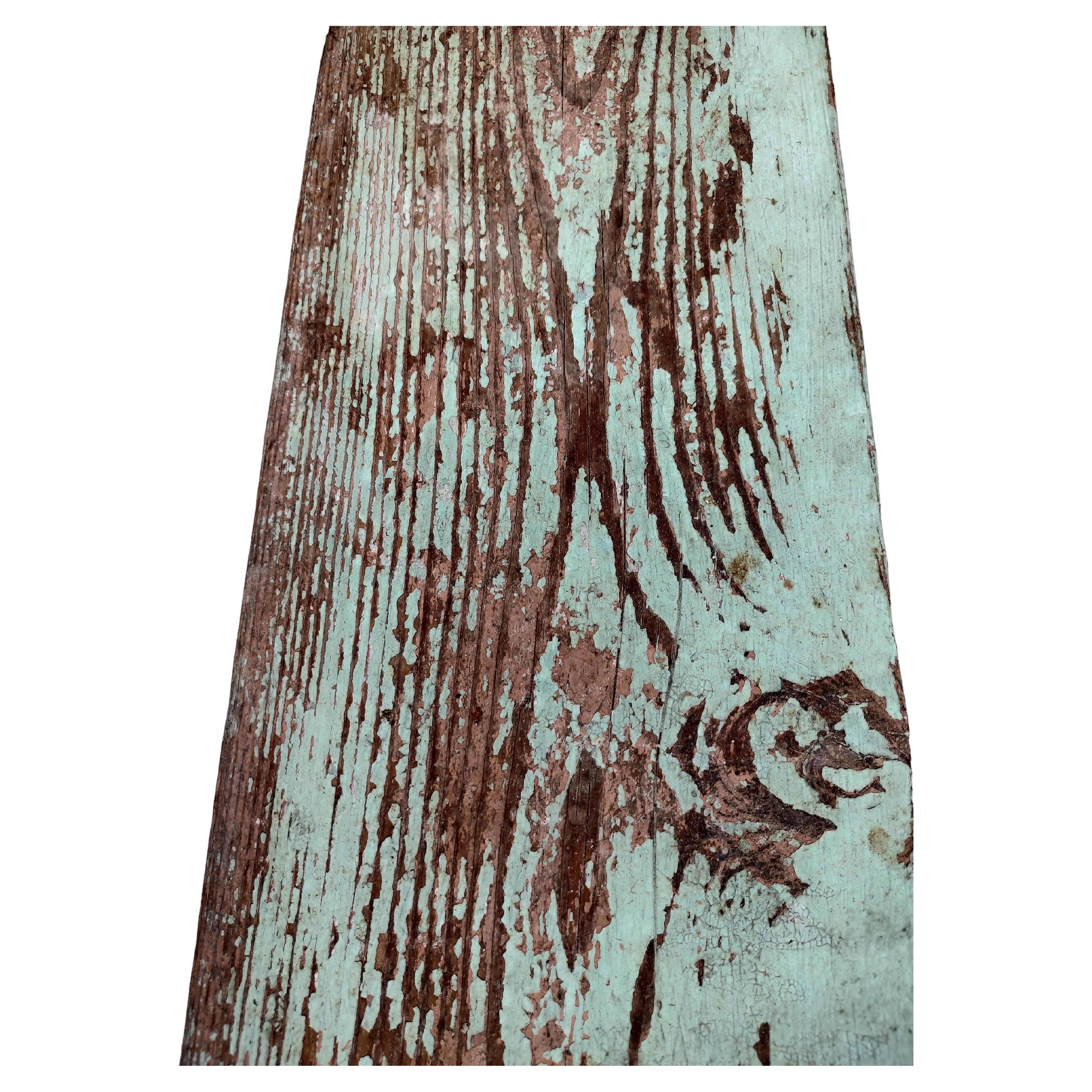 Pareja de bancos primitivos pintados de verde con respaldo en Bueno estado para la venta en Port Jervis, NY
