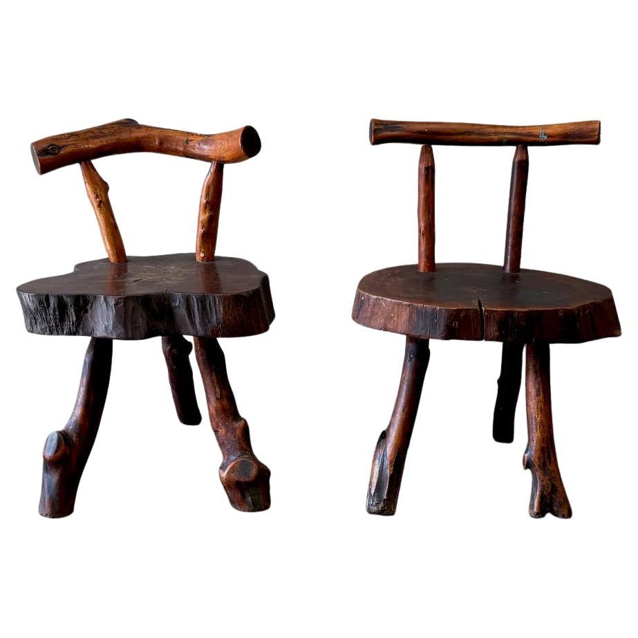 Pair of Primitive Side Chairs