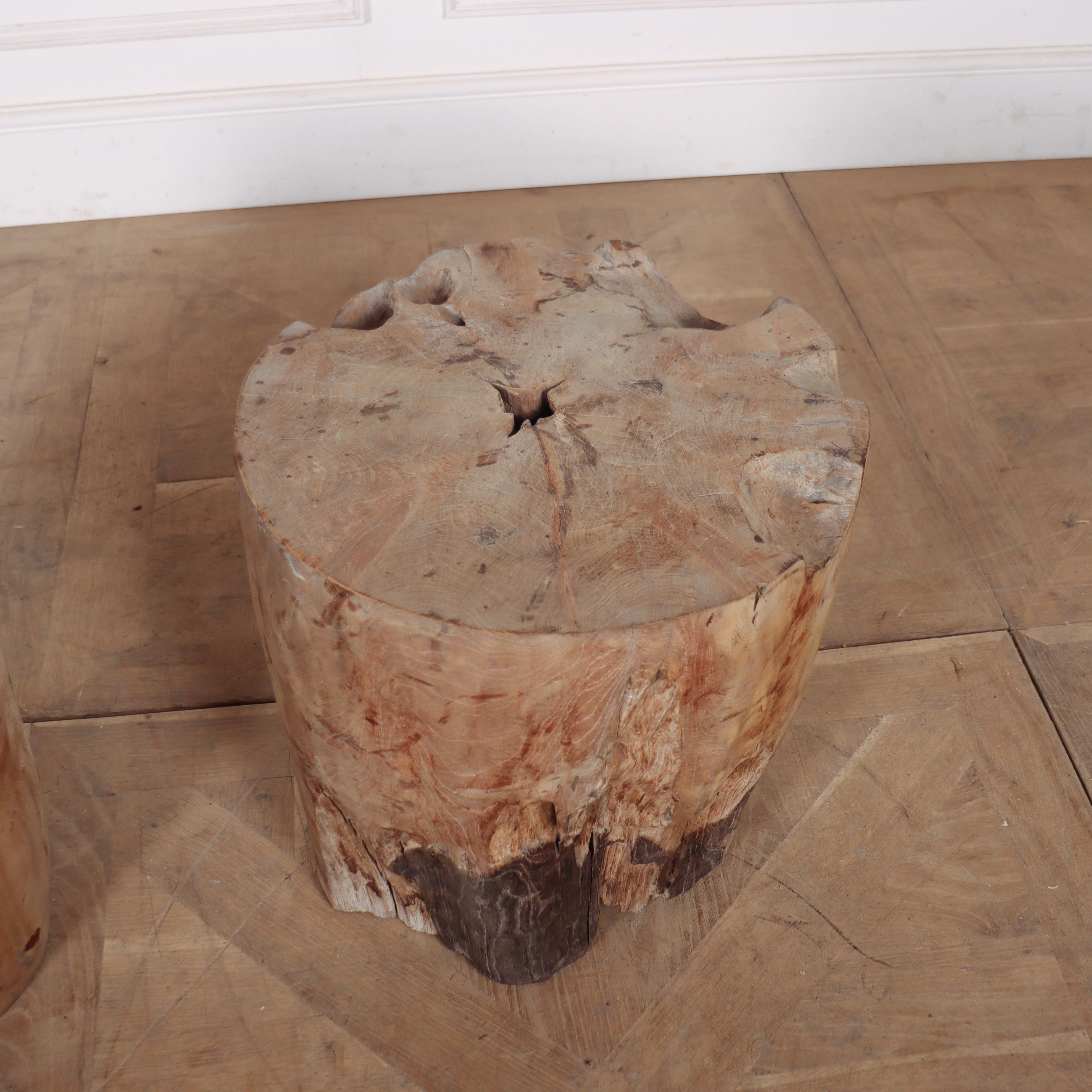 Unknown Pair of Primitive Side Tables For Sale