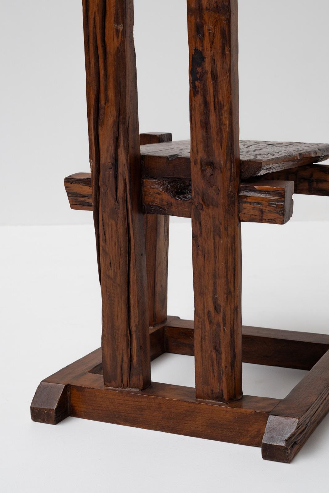 Metà XX secolo Coppia di sedie rustiche Wabi Sabi, anni '50 in vendita