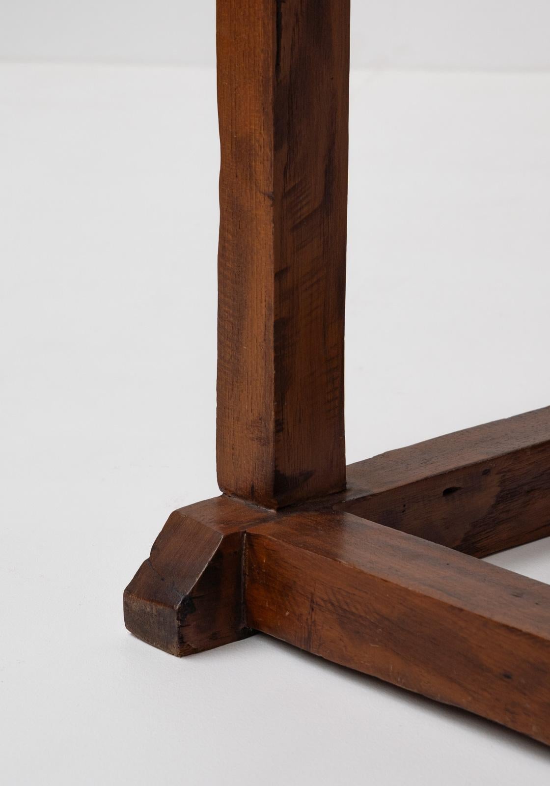 Legno Coppia di sedie rustiche Wabi Sabi, anni '50 in vendita