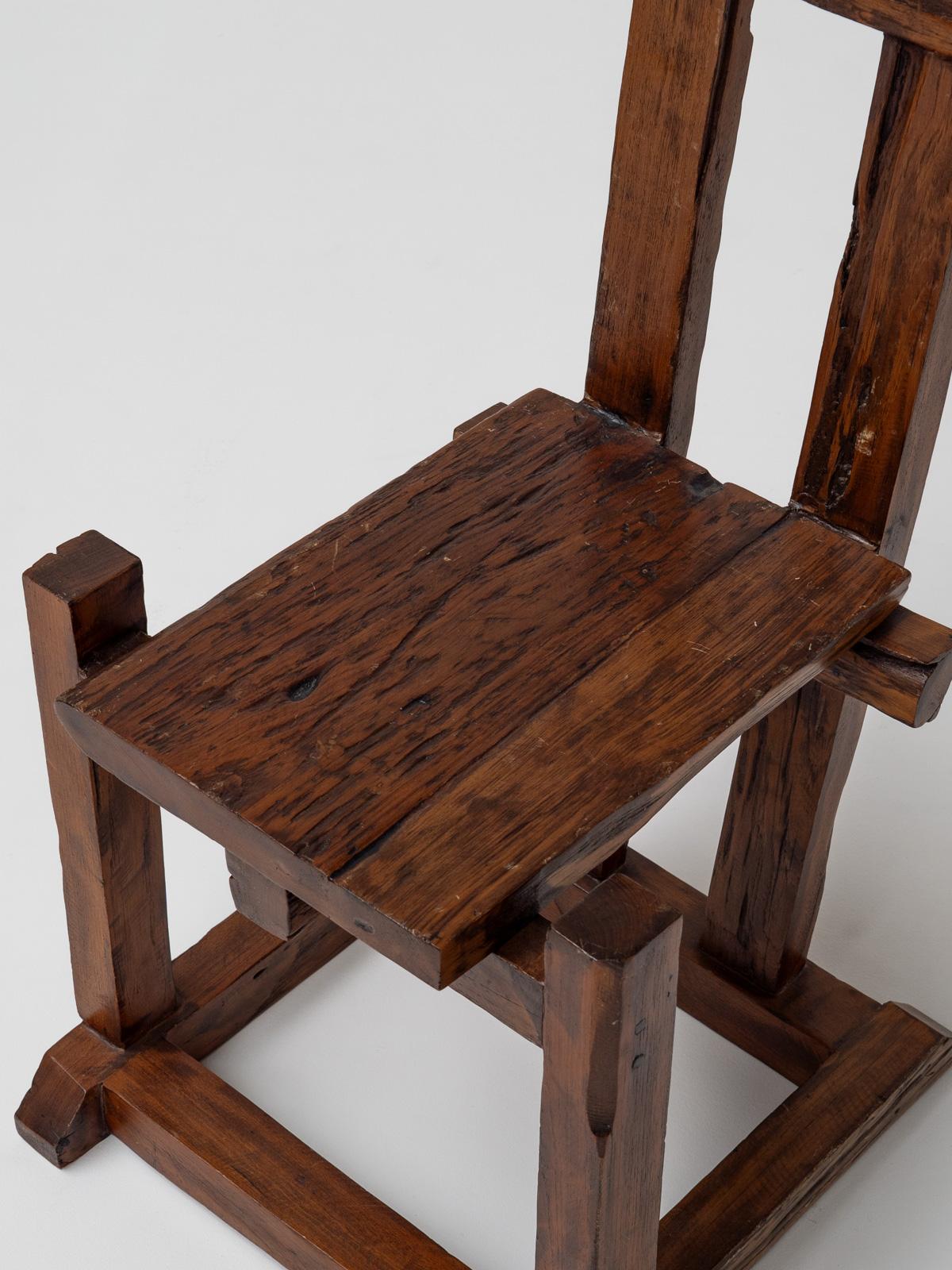 Coppia di sedie rustiche Wabi Sabi, anni '50 in vendita 2