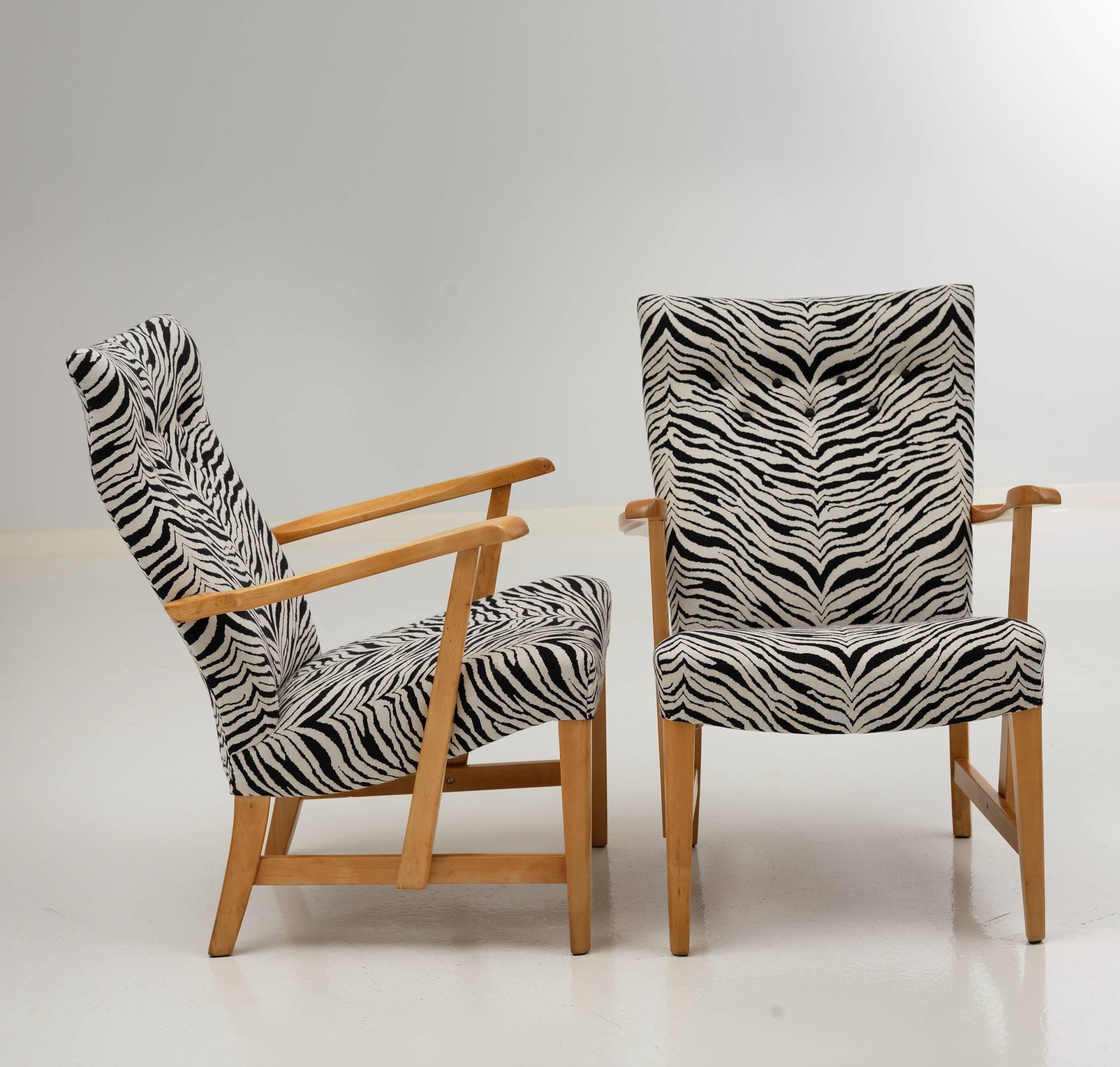 Scandinavian Modern Pair of Prinssi Easy Chairs by Carl-Gustaf Hiort af Ornäs