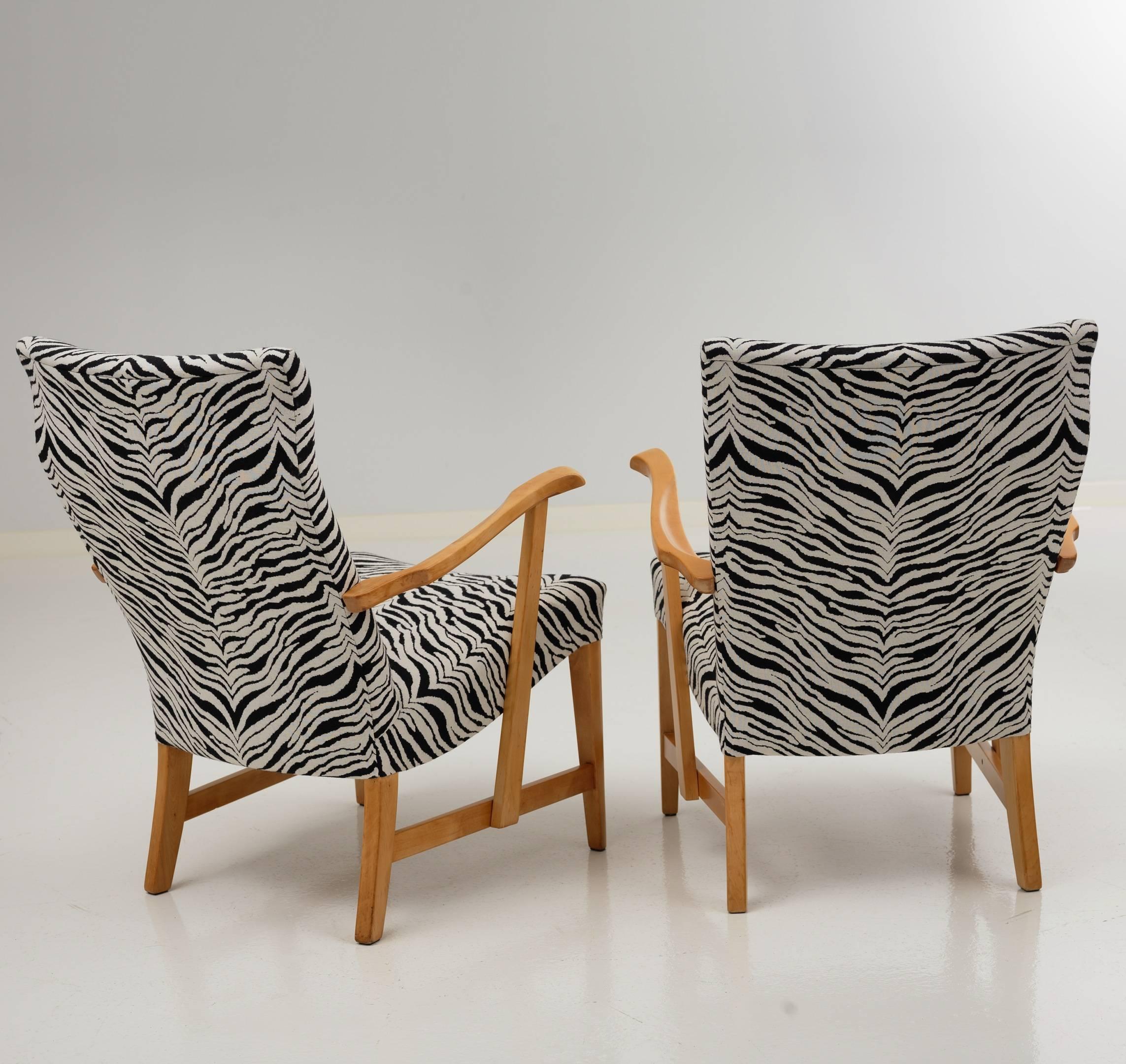 Finnish Pair of Prinssi Easy Chairs by Carl-Gustaf Hiort af Ornäs