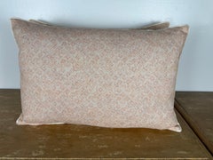 Paire d'oreillers en lin imprimé