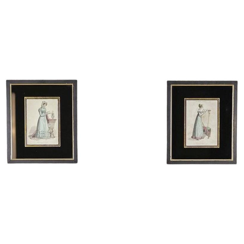 Pair of Prints From the Early 20th Century Depicting Woman For Sale