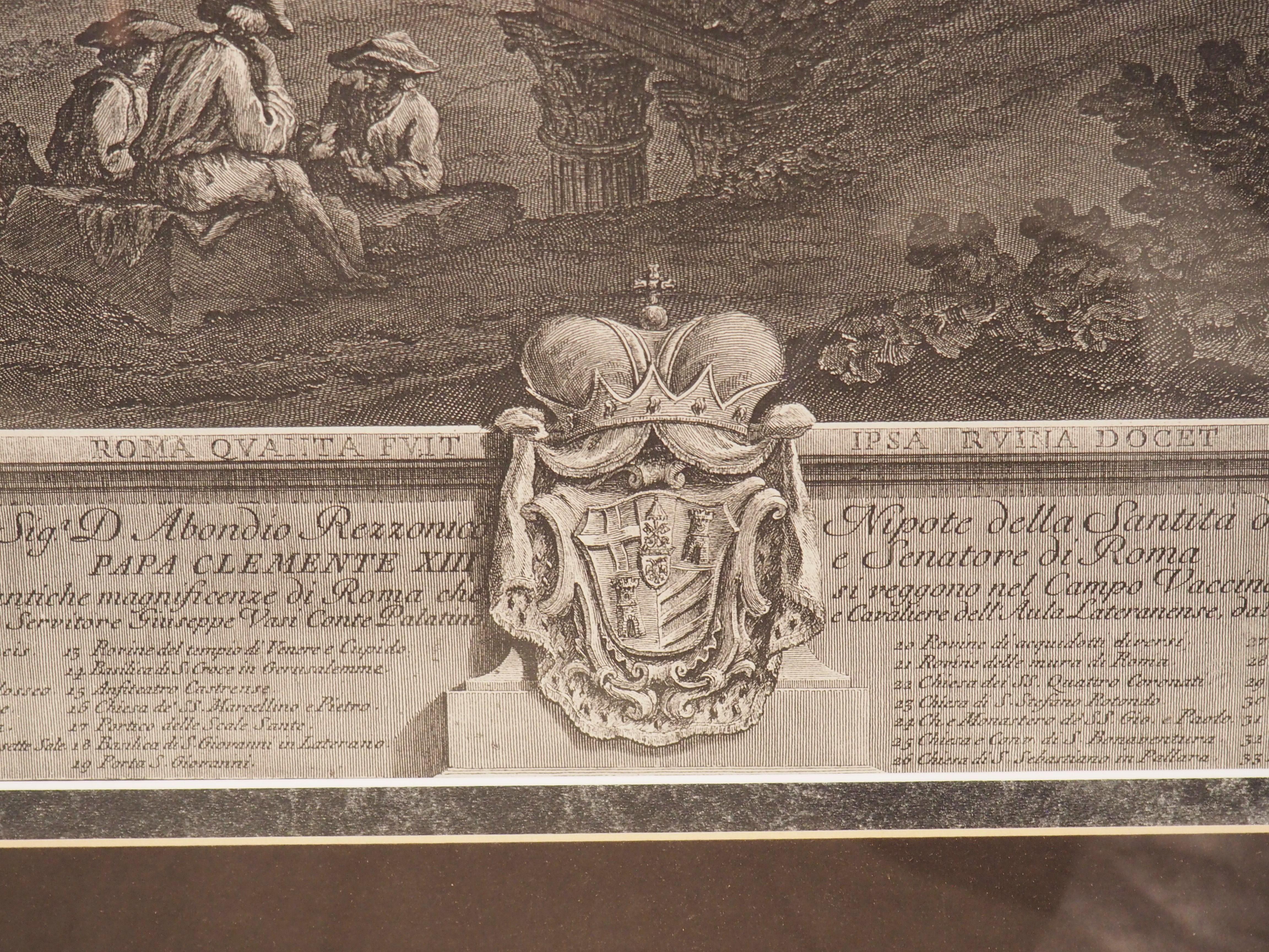 Pair of Prints of Roman Veduta Engravings in Giltwood Frames 1