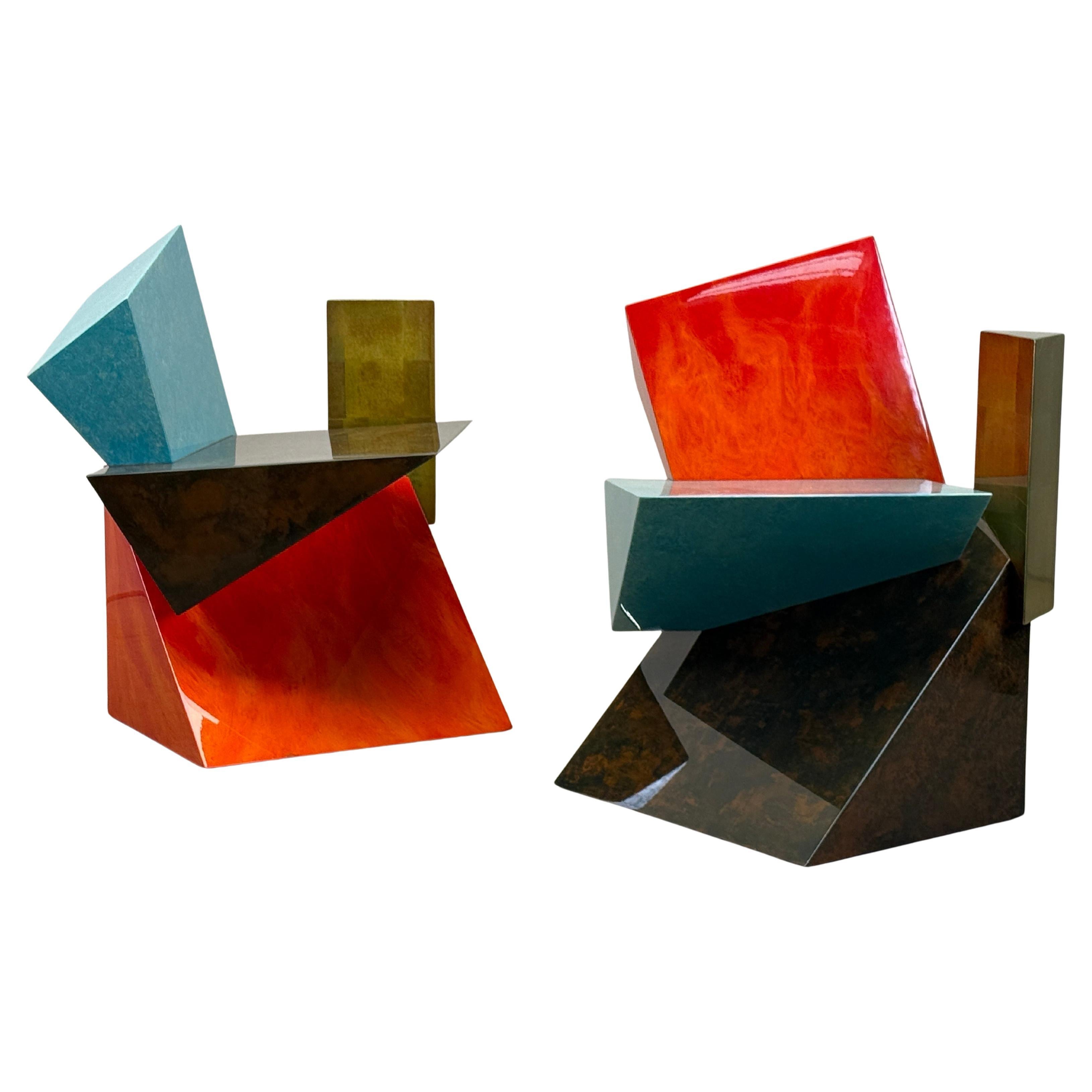 Paar "Prismen"-Stühle von Fred Baier, 1989