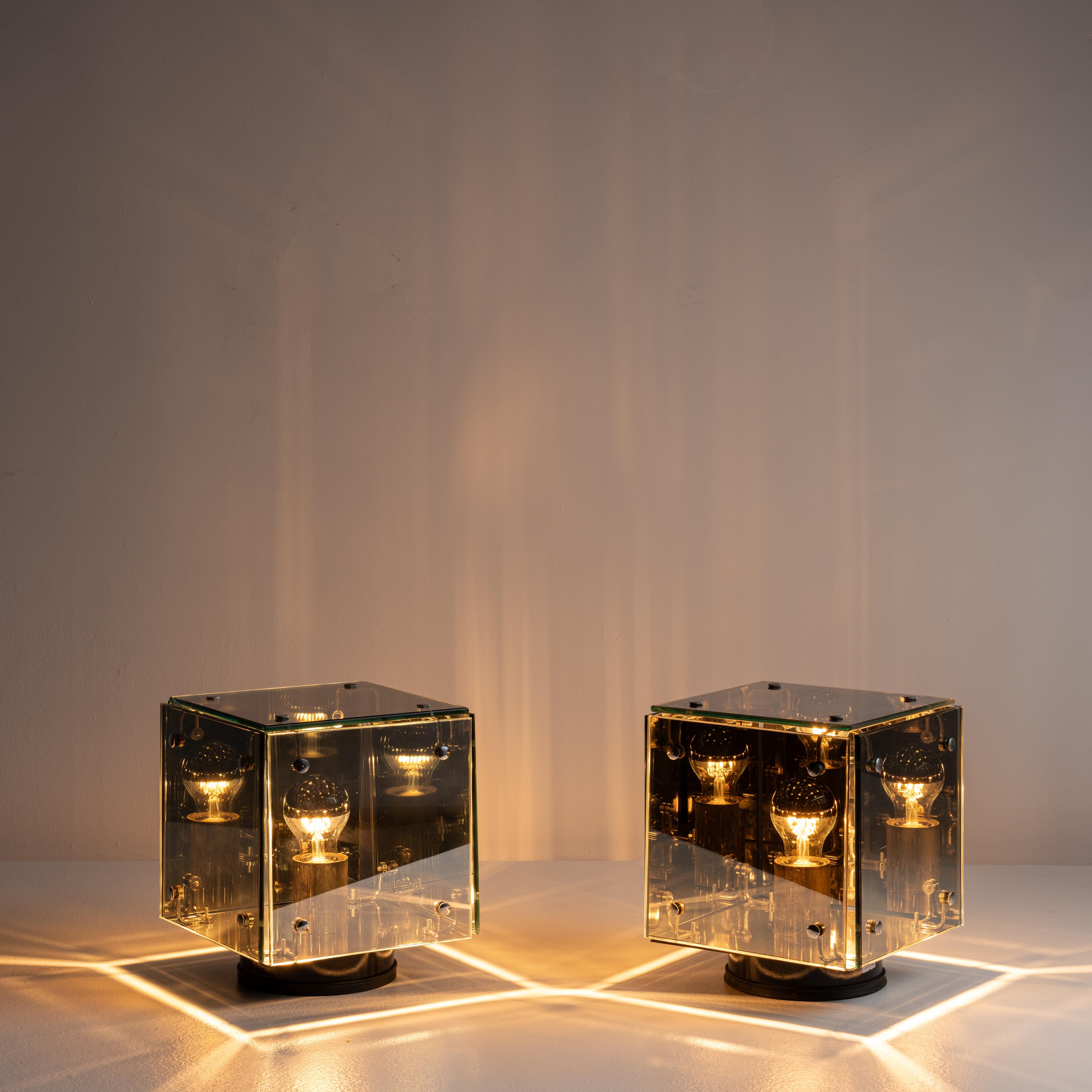 Late 20th Century Pair of 'Prismar' Table Lamp by Studio Arditi for Nucleo Sormani