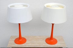 Pair of Pristine Vintage Lumilon Table Lamps by Gerald Thurston for Lightolier
