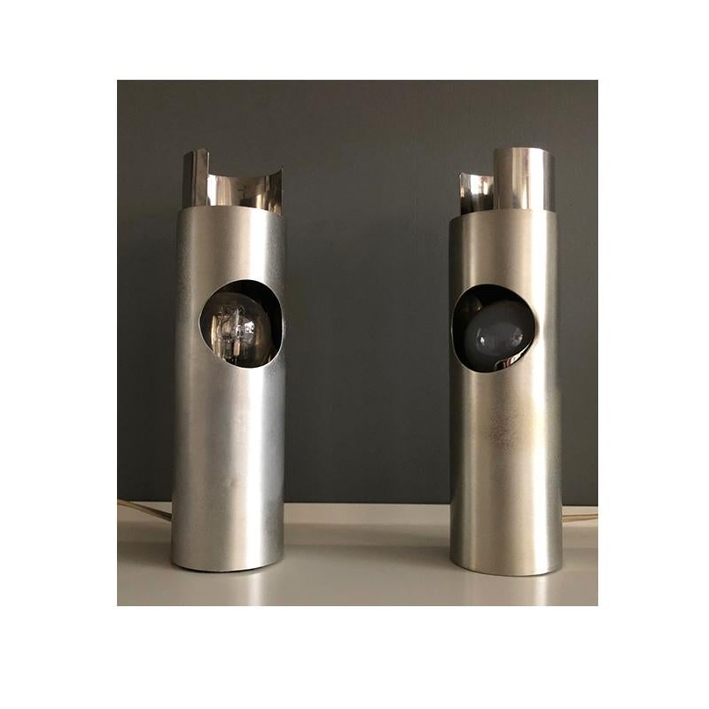 Mid-Century Modern  Pair of 'Privacy' lamps from the seventies, design by Gaetano Missaglia, Italia For Sale