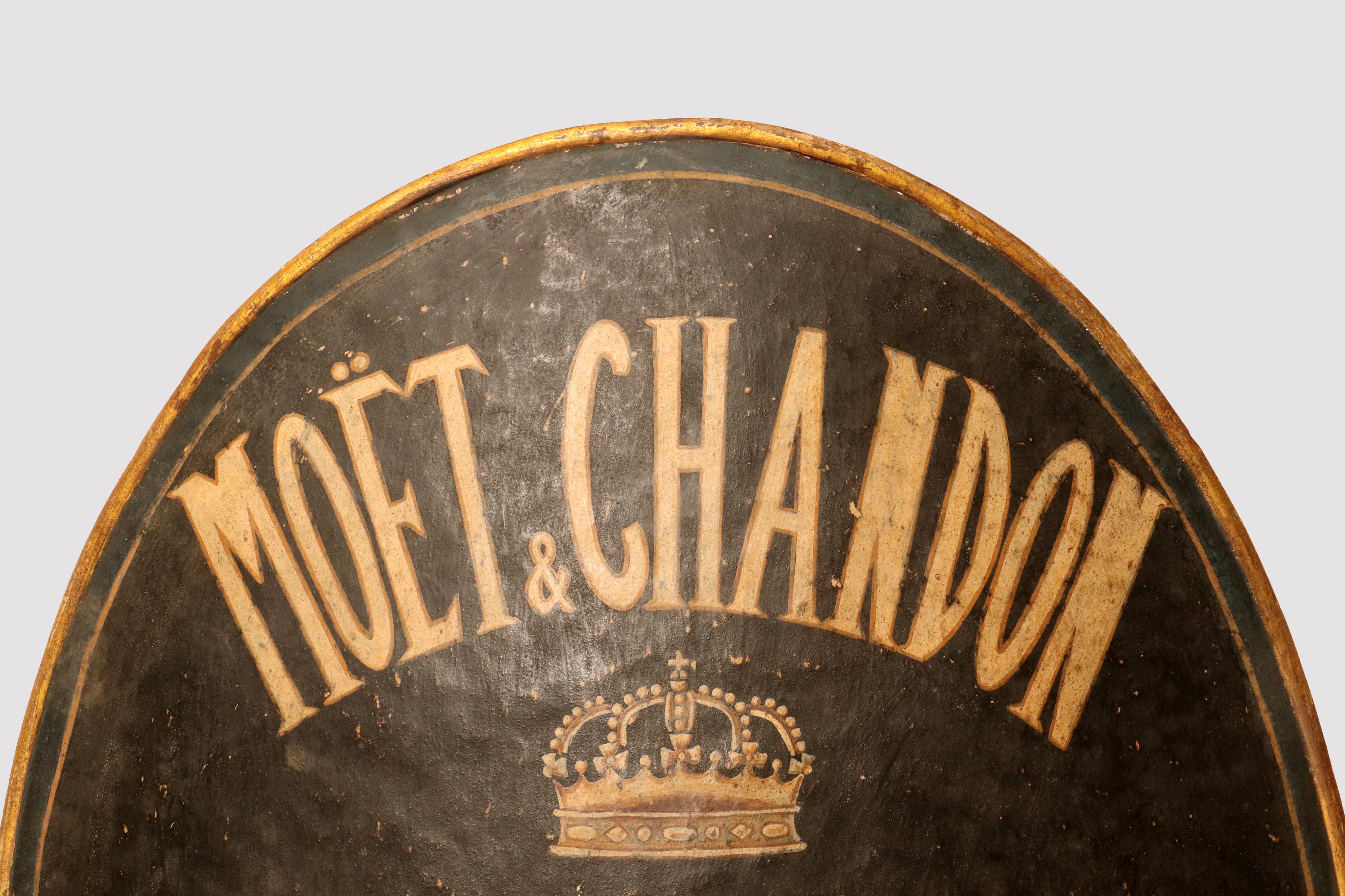 Ein Paar Werbeschilden von Champagner Moet Et Chandon, Frankreich 1800. 2