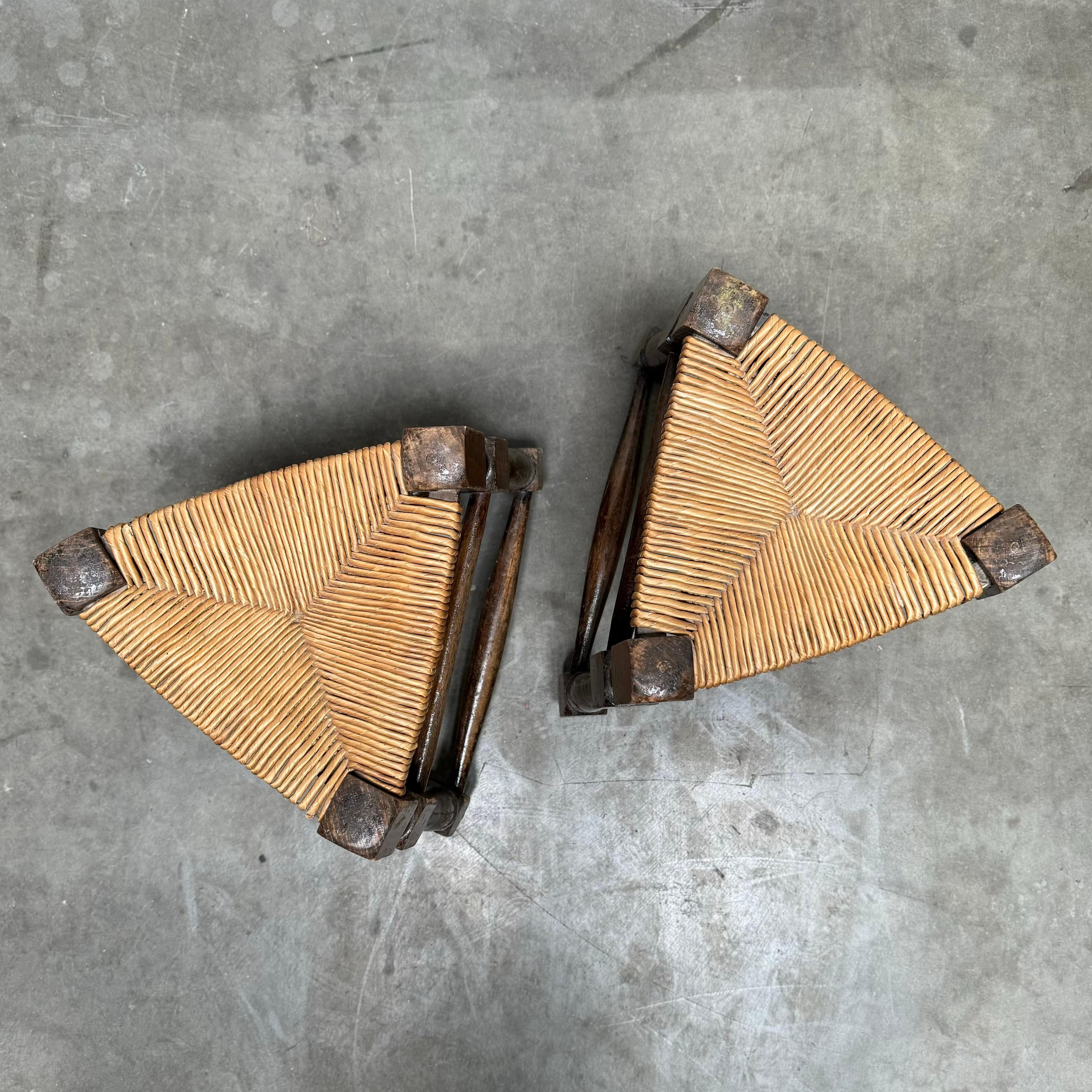 Paire de tabourets Tabouret Charles Dudouyt, 1950 France 3