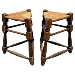 Paire de tabourets Tabouret Charles Dudouyt, 1950 France