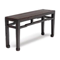 Pair of Provincial Chinese Benches with Spiral Feet, 19th Century