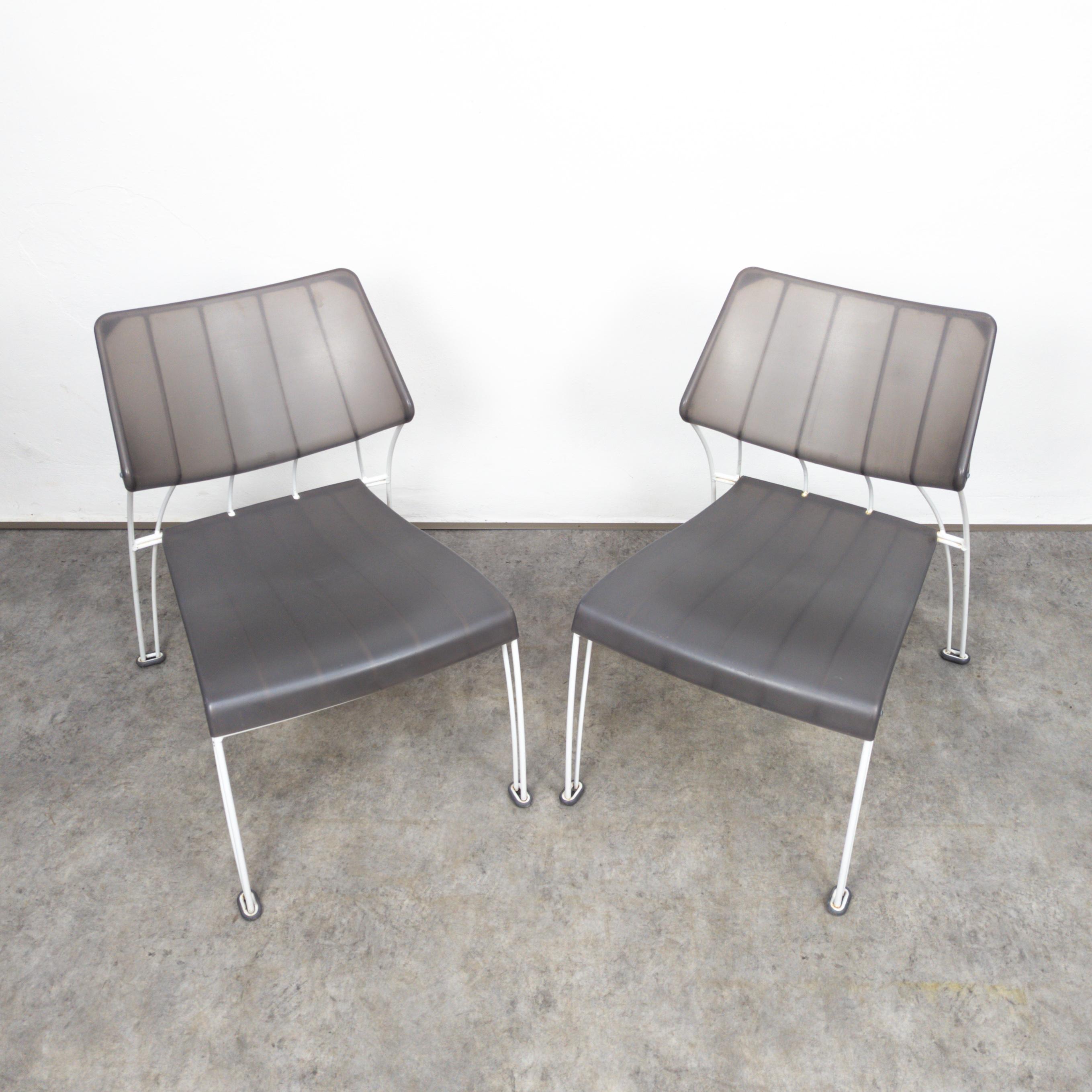Ein Paar PS Hässlö Sessel für den Außenbereich von Monika Mulder für Ikea, 1990er Jahre (Stahl) im Angebot