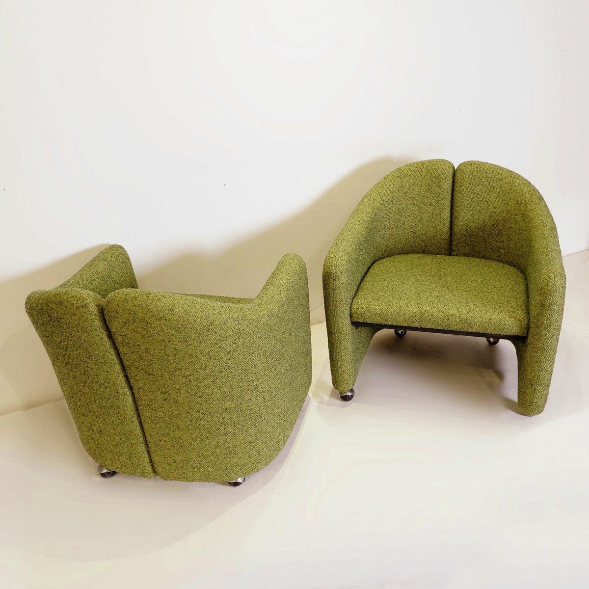 Pareja de Sillones PS142 de Eugenio Gerli para Tecno, años 60 - Tapicería Nueva en venta 6