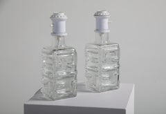 Pair of Pukeberg Glass Lamp Bases, Sweden, 1970s