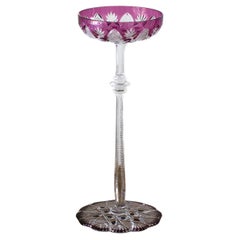 Retro Pair of Purple Baccarat Tzar Champagne Coupe