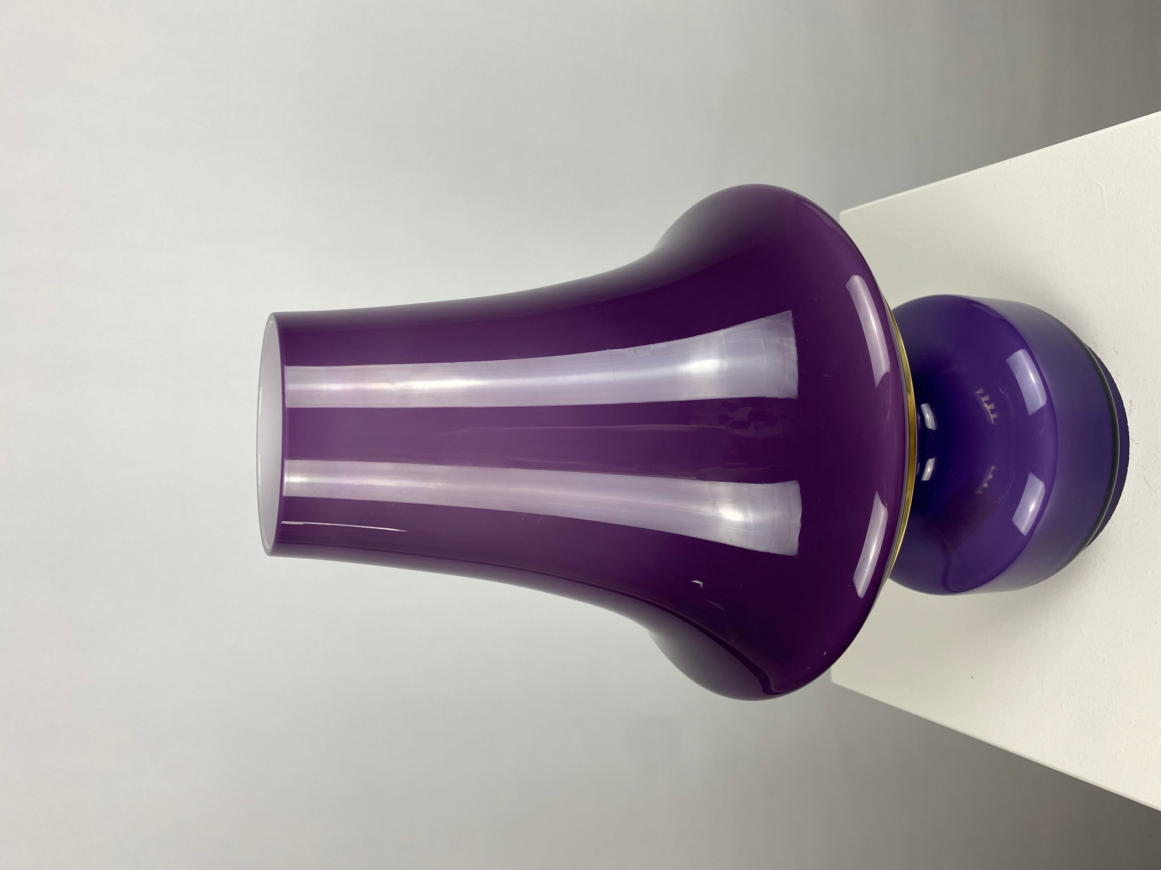 Pair of Purple Glass Mushroom Table Lights B-124 by Hans Agne Jakobsson Markaryd 1