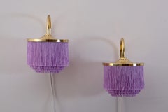 Pair of Purple Hans-Agne Jakobsson V271 Wall Lights, 1960s