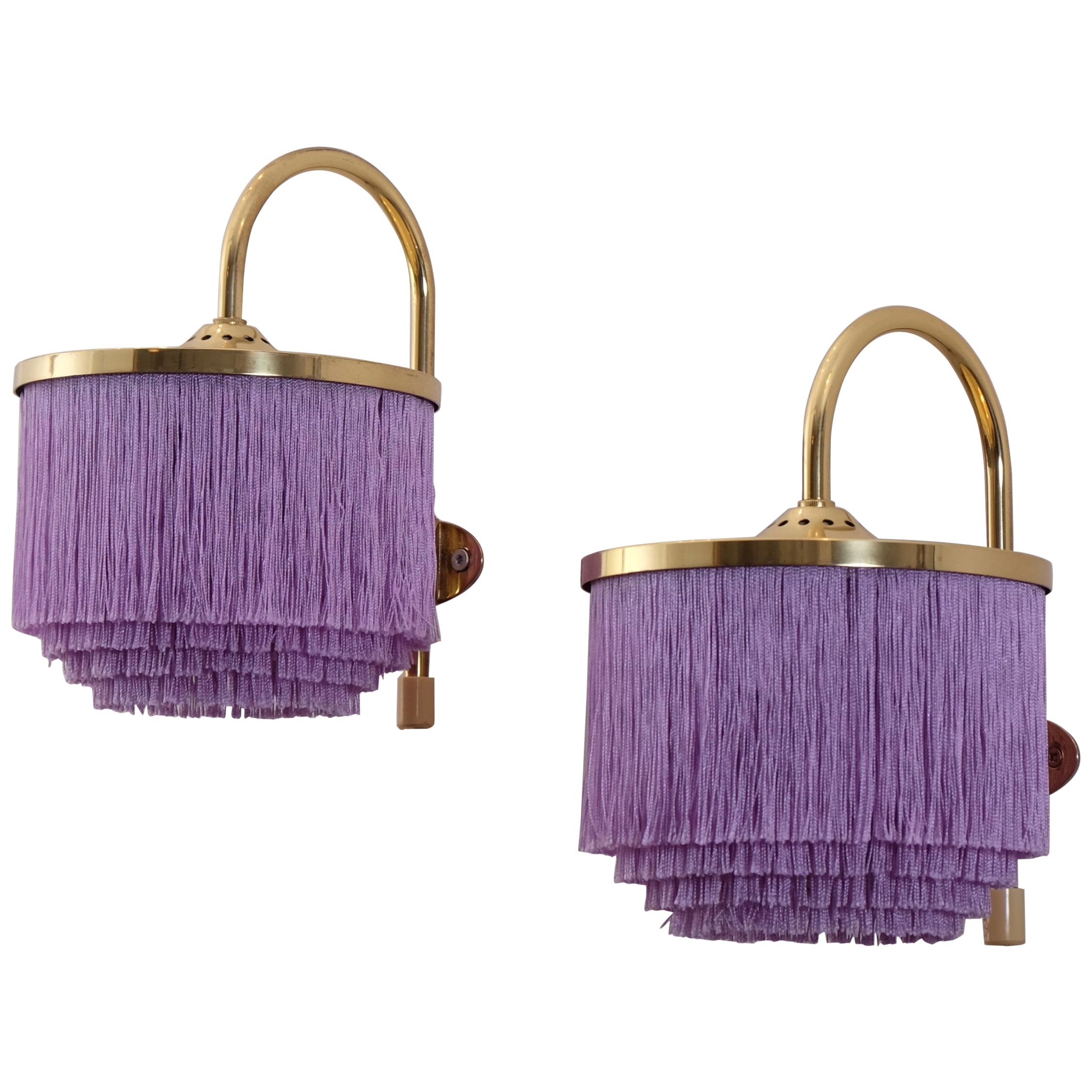 Pair of Purple Hans-Agne Jakobsson V271 Wall Lights, 1960s For Sale