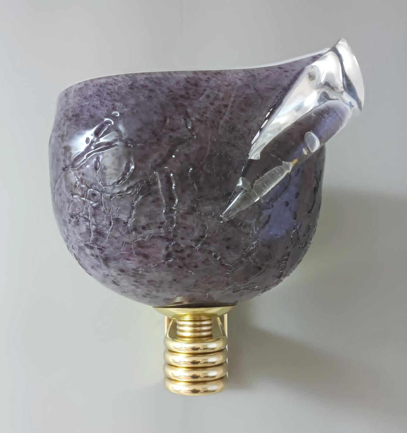 Pair of Purple Helmet Sconces, 3 Pairs Available In Good Condition For Sale In Los Angeles, CA