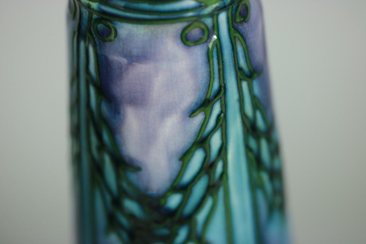 Pottery Pair of Purple Minton Secessionist Vases