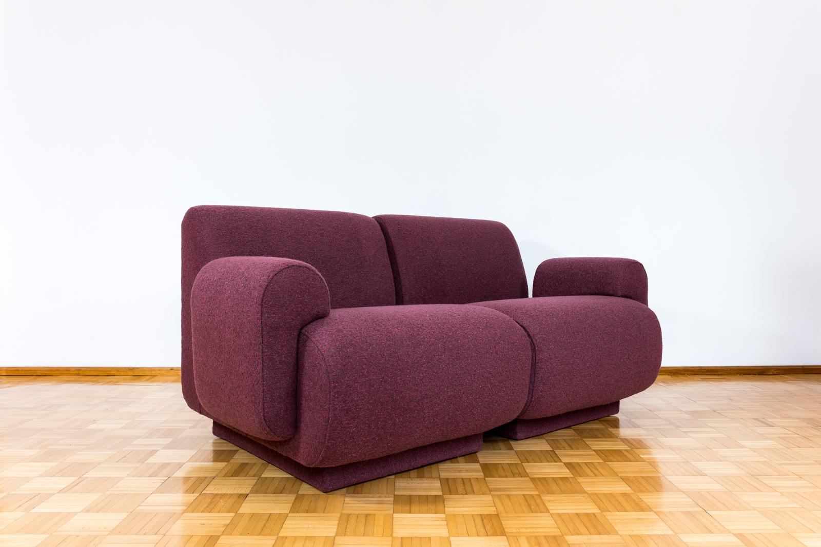 Pair Of Purple Modular Lounge Chairs, 1970, Germany For Sale 3