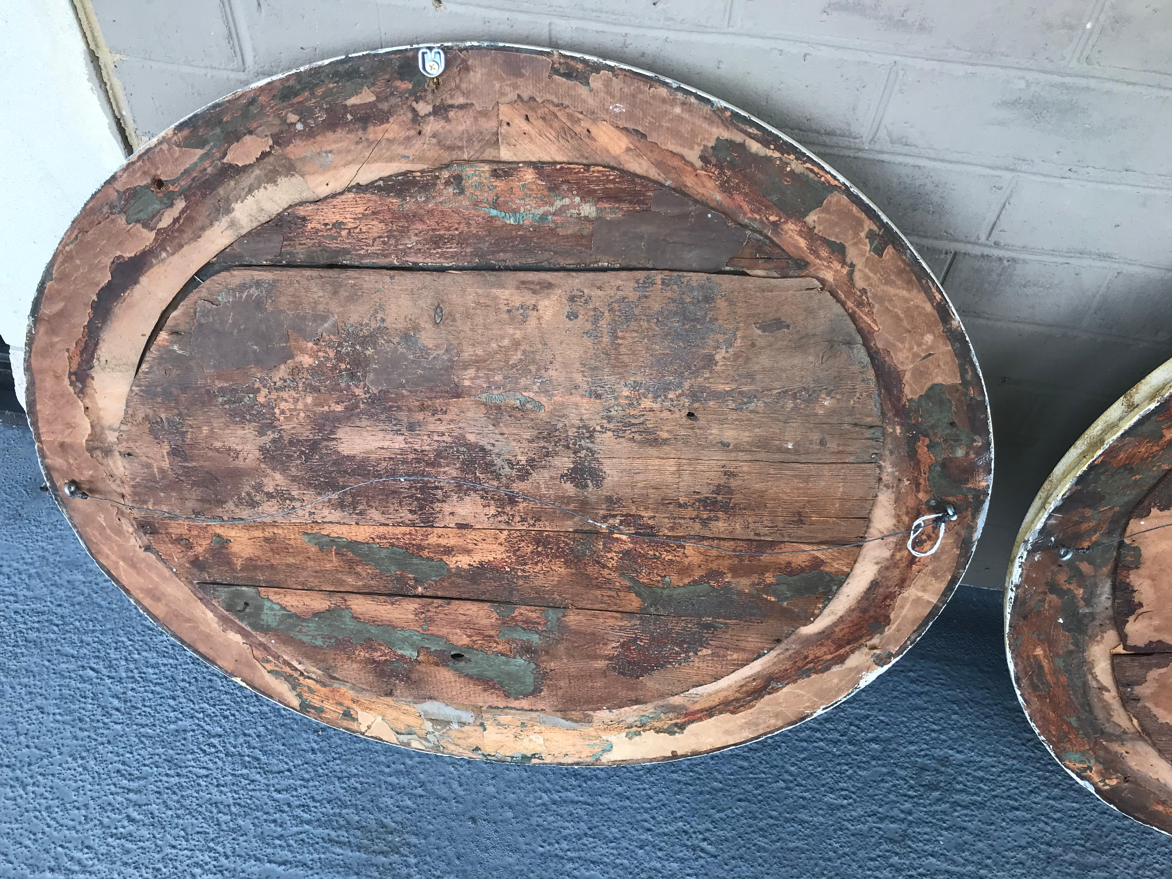 Large Pair of Putti or Cherub Wall Medallions or Plaques In Good Condition In Nashville, TN