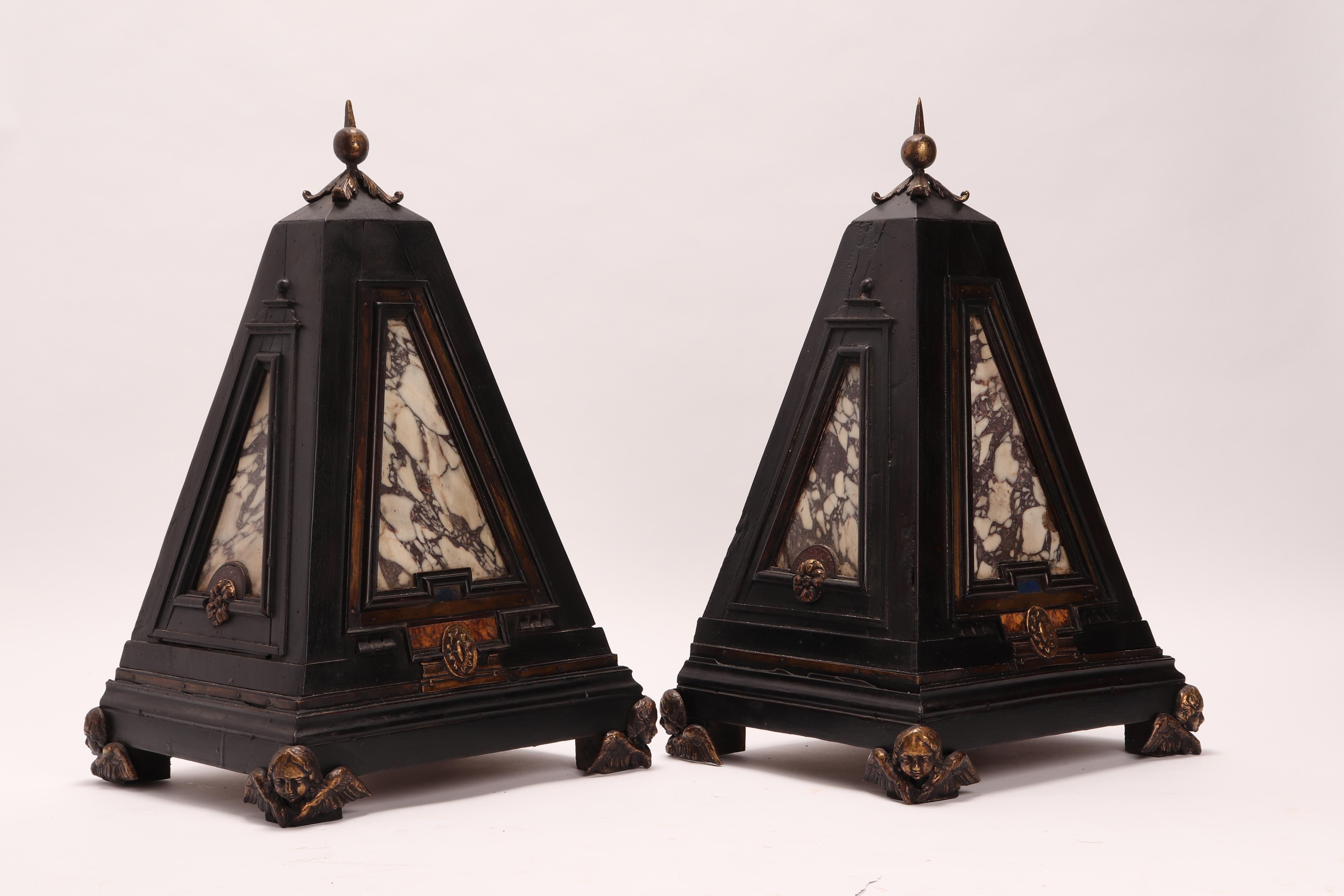 Early 19th Century Pair of Pyramids of Grand Tour, Italy, 1830